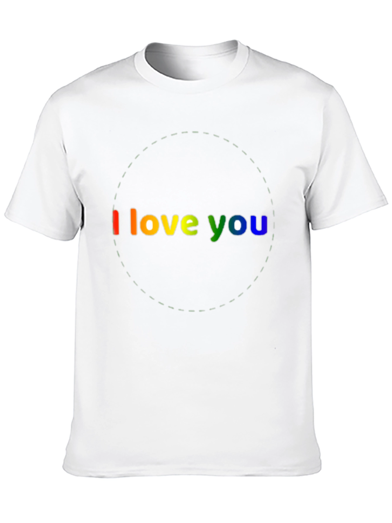 I Love You Rainbow Graphic Black T-Shirt