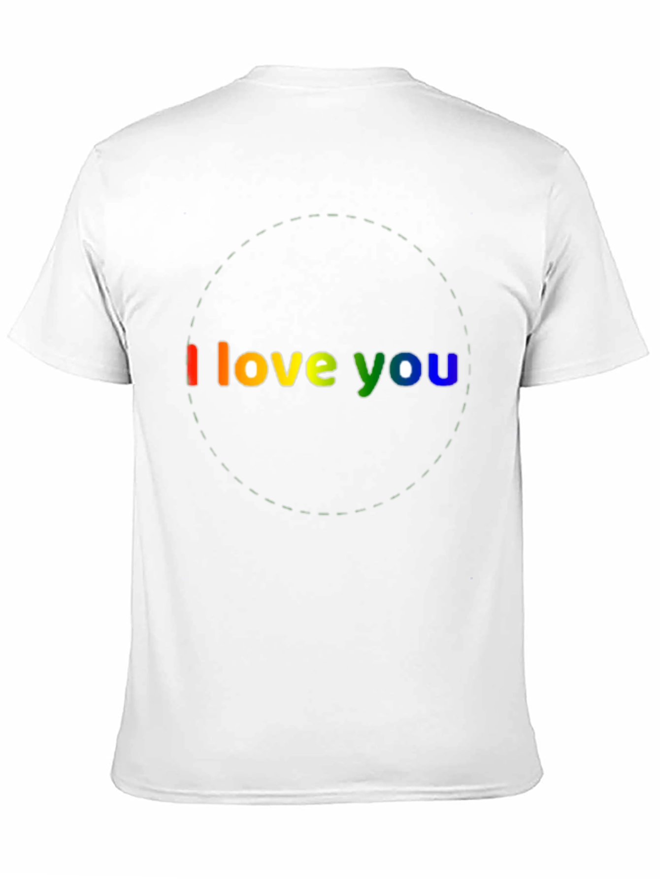 I Love You Rainbow Graphic Black T-Shirt