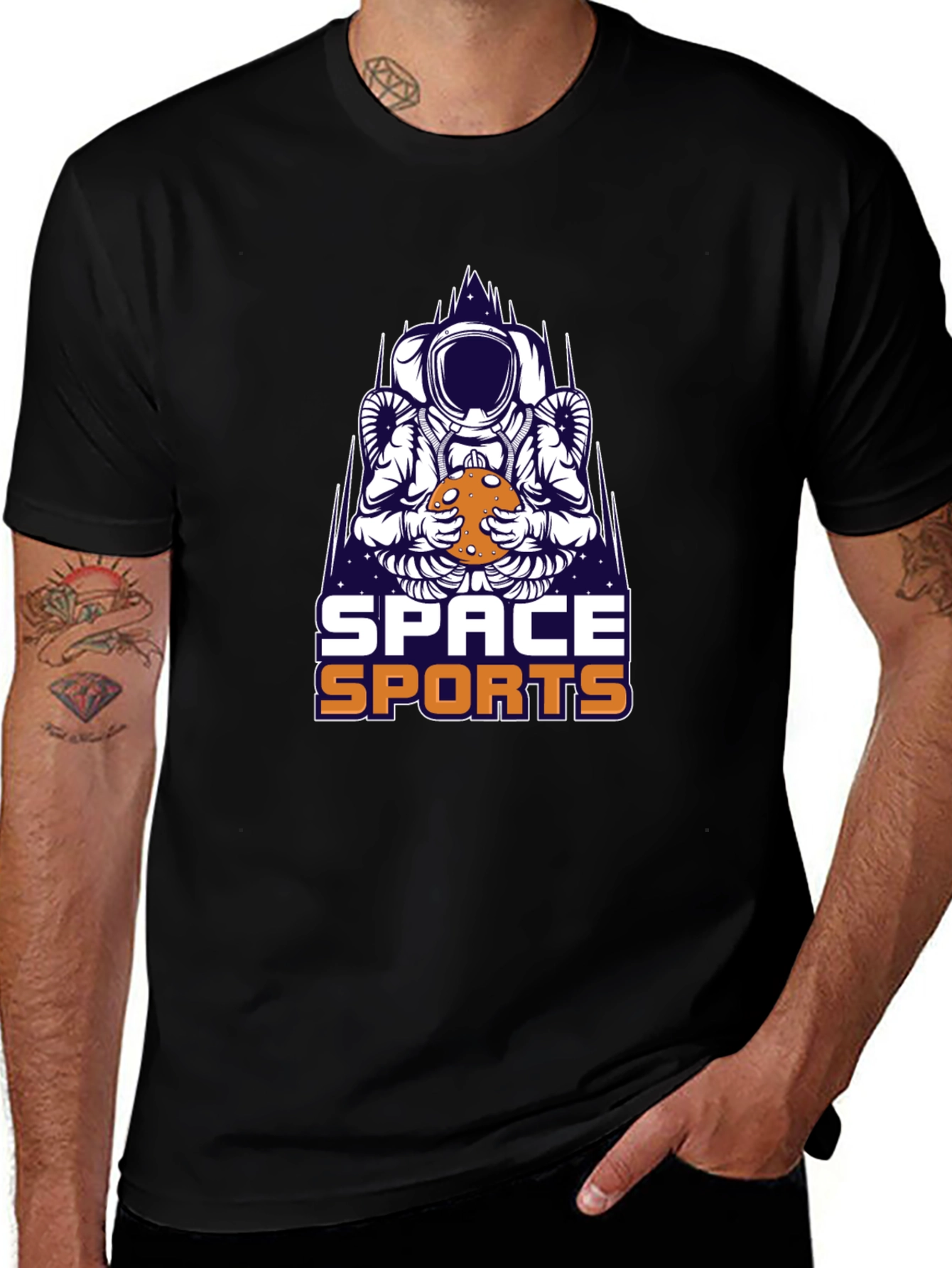Space Sports T-Shirt - Astronaut Graphic Tee