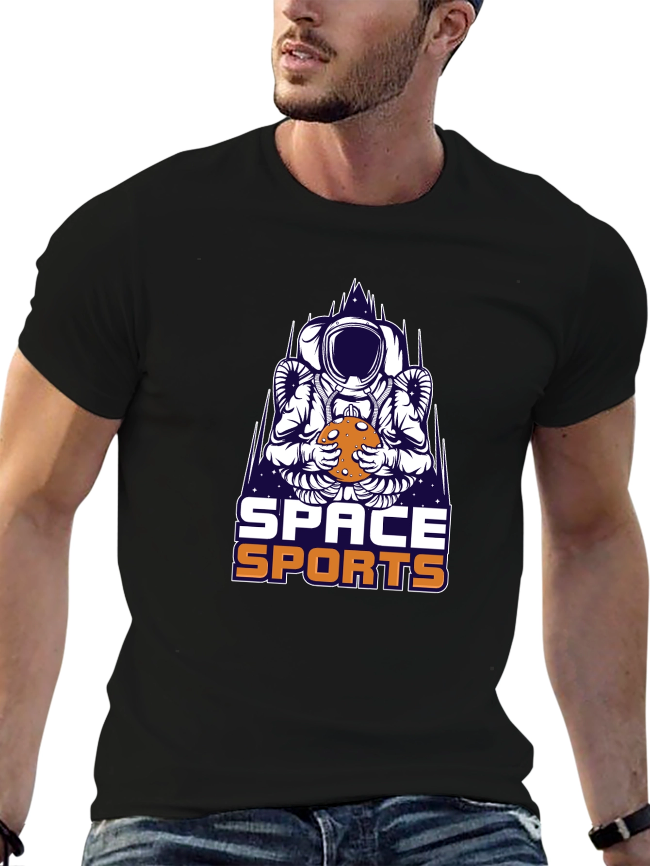 Space Sports T-Shirt - Astronaut Graphic Tee