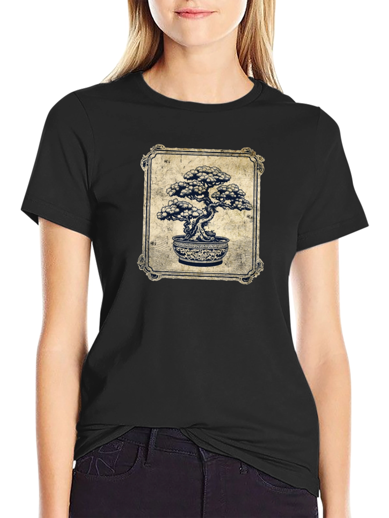 Bonsai Tree Graphic T-Shirt - Unique Artistic Design