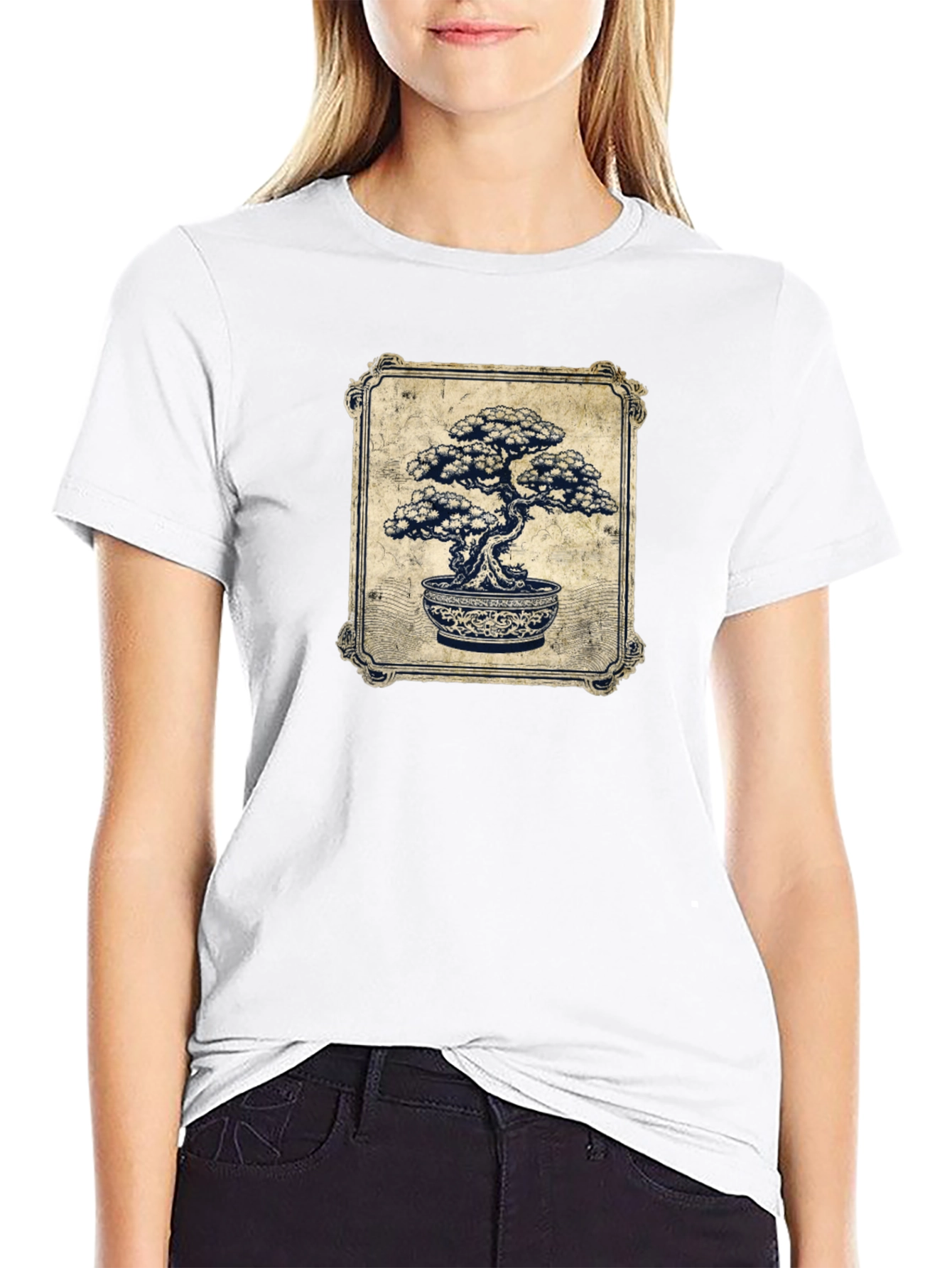 Bonsai Tree Graphic T-Shirt - Unique Artistic Design