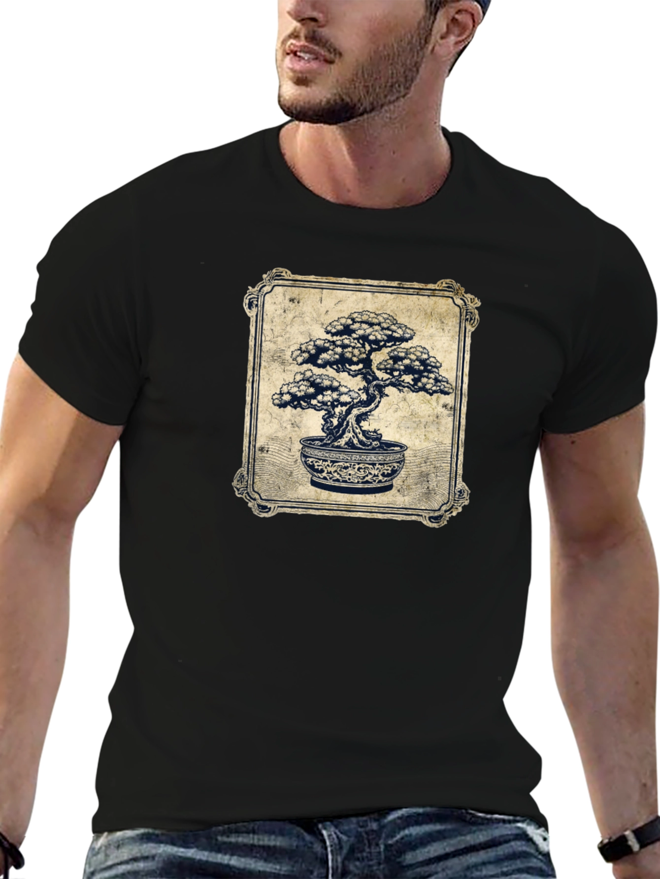 Bonsai Tree Graphic T-Shirt - Unique Artistic Design