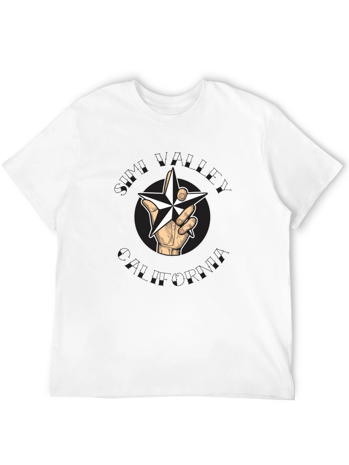 Star Hand Graphic T-Shirt - Black