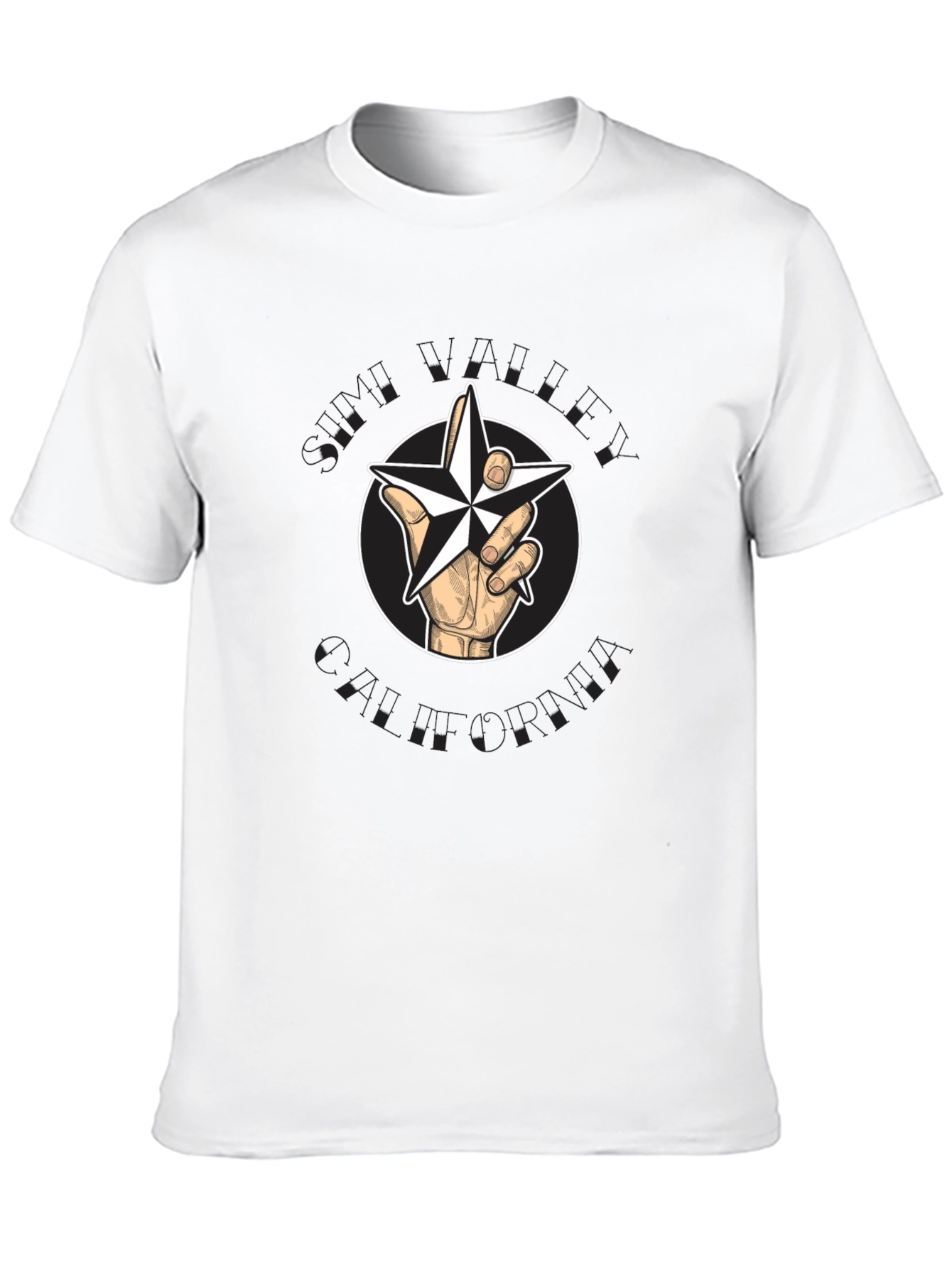 Star Hand Graphic T-Shirt - Black