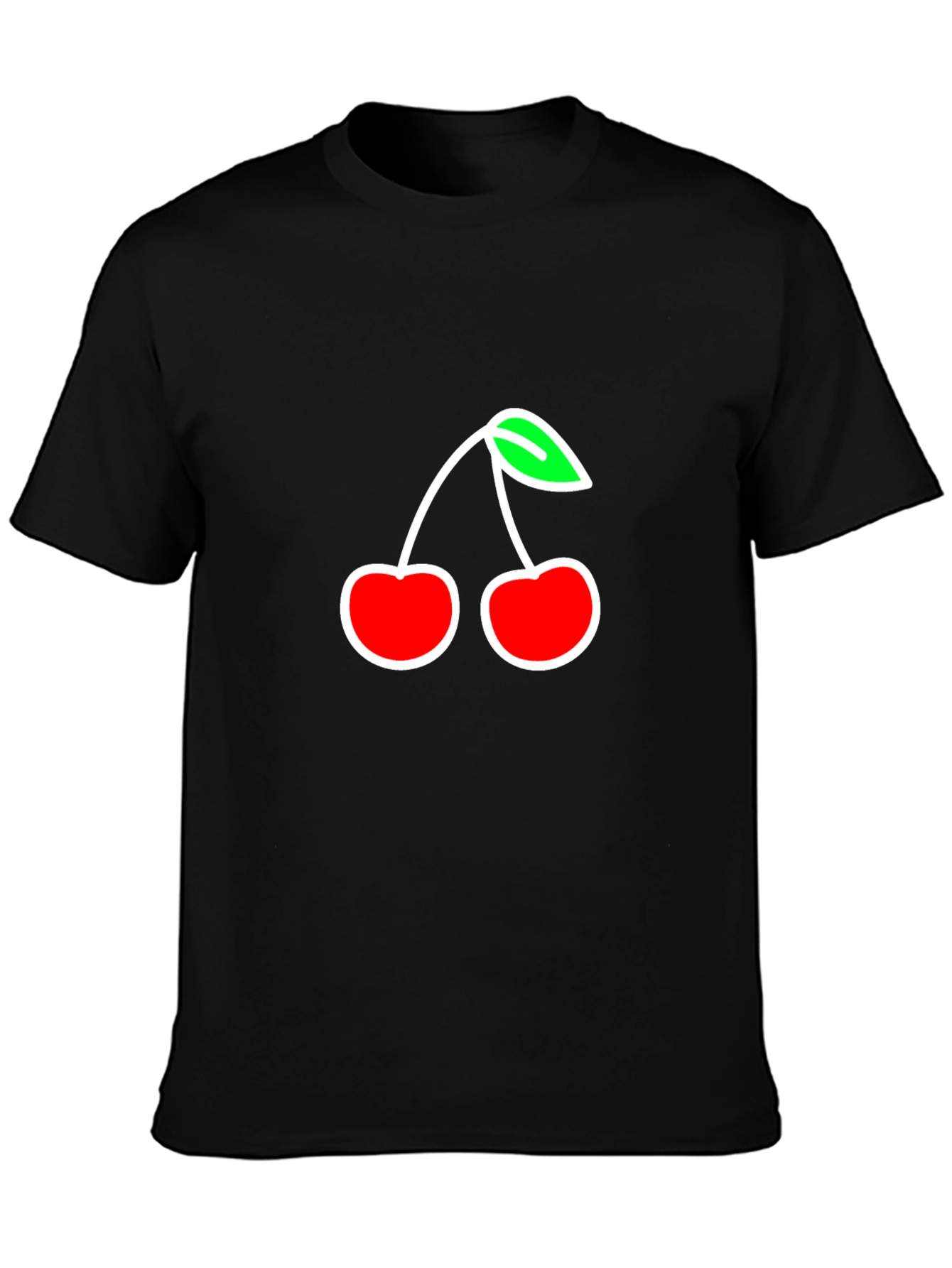 Cherry Graphic Black Tee