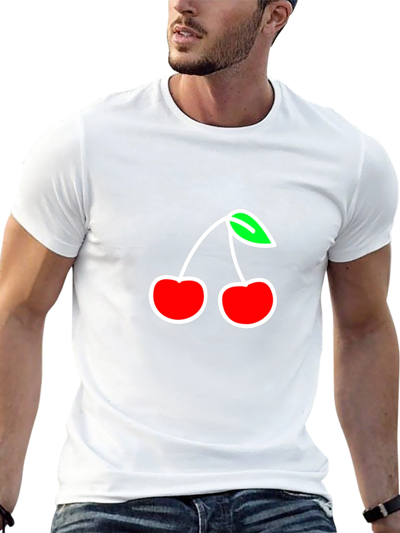 Cherry Graphic Black Tee