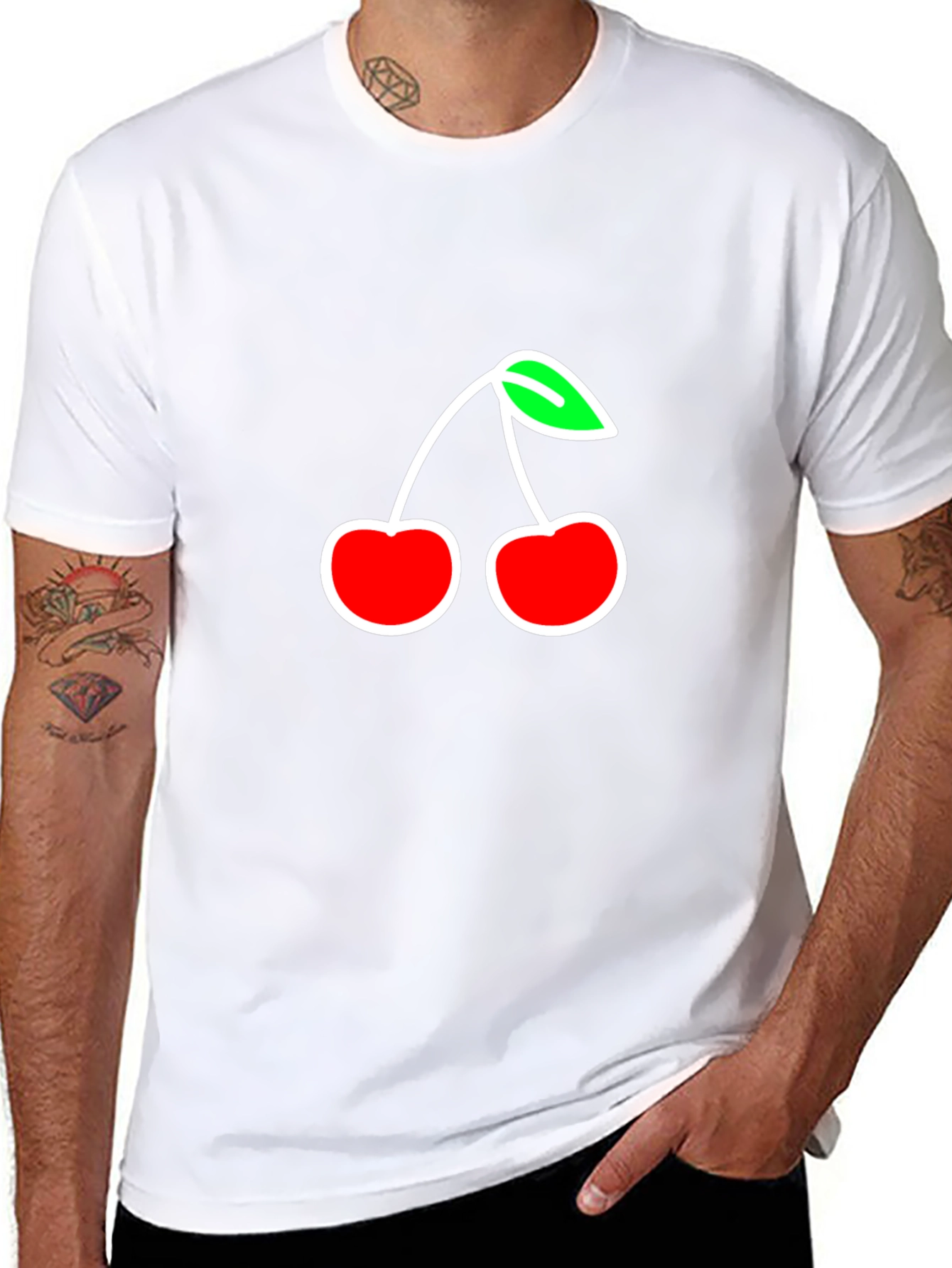 Cherry Graphic Black Tee