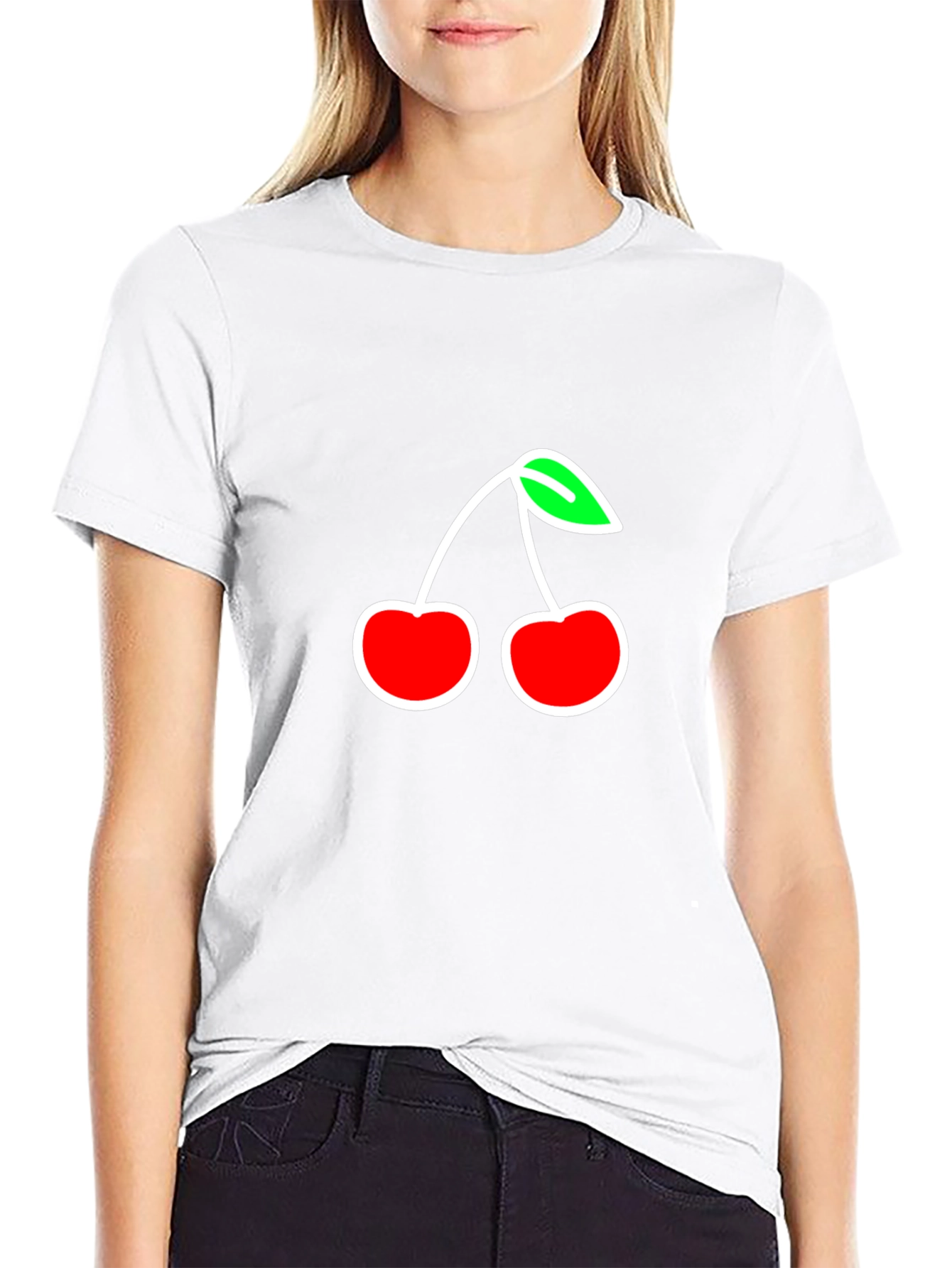 Cherry Graphic Black Tee