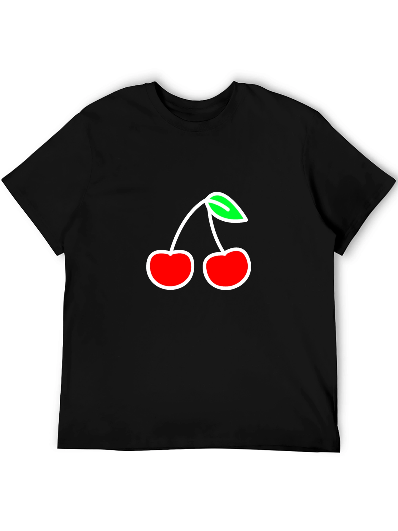 Cherry Graphic Black Tee
