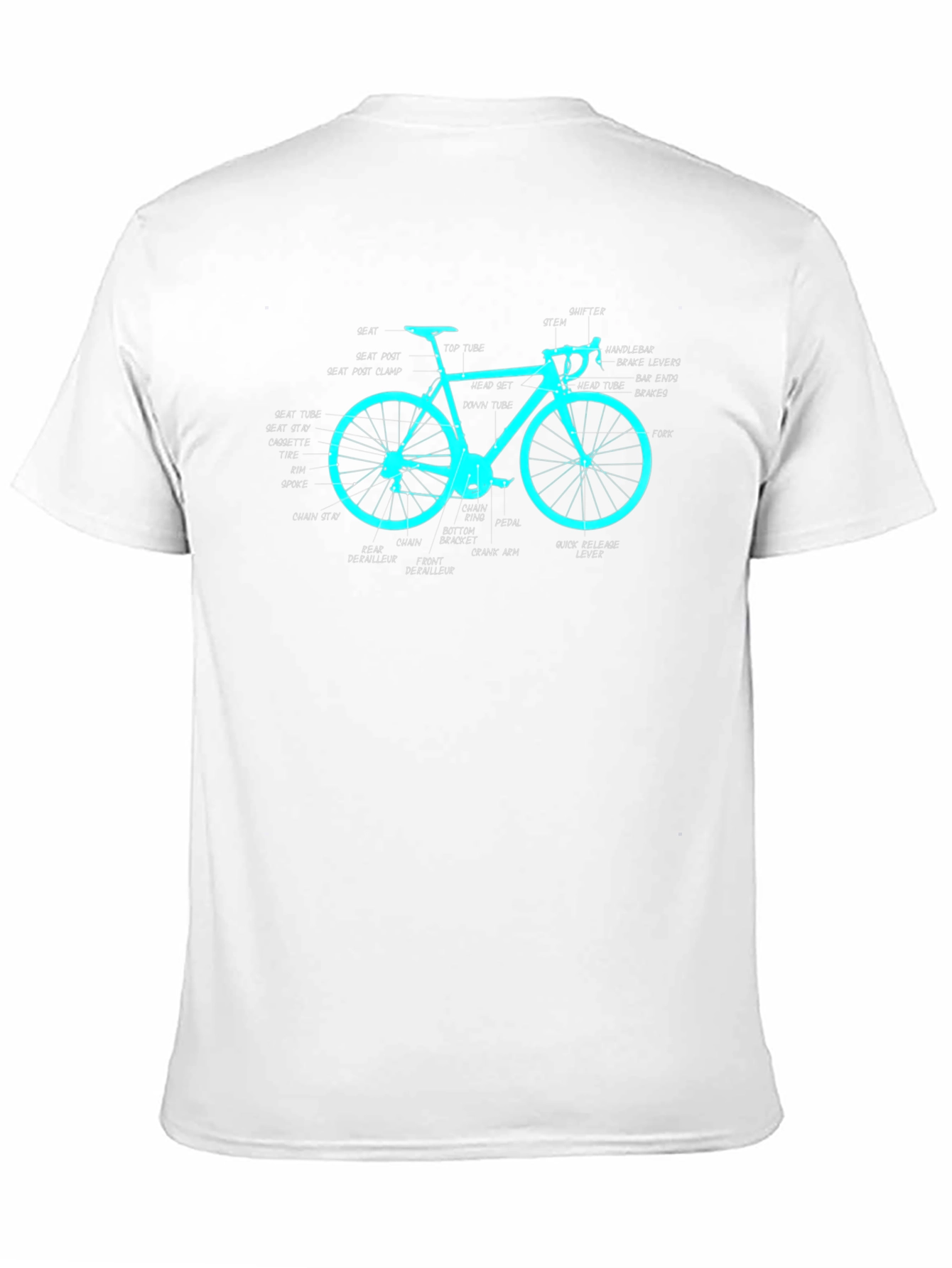 Anatomical Bicycle T-Shirt - Cycling Diagram Tee