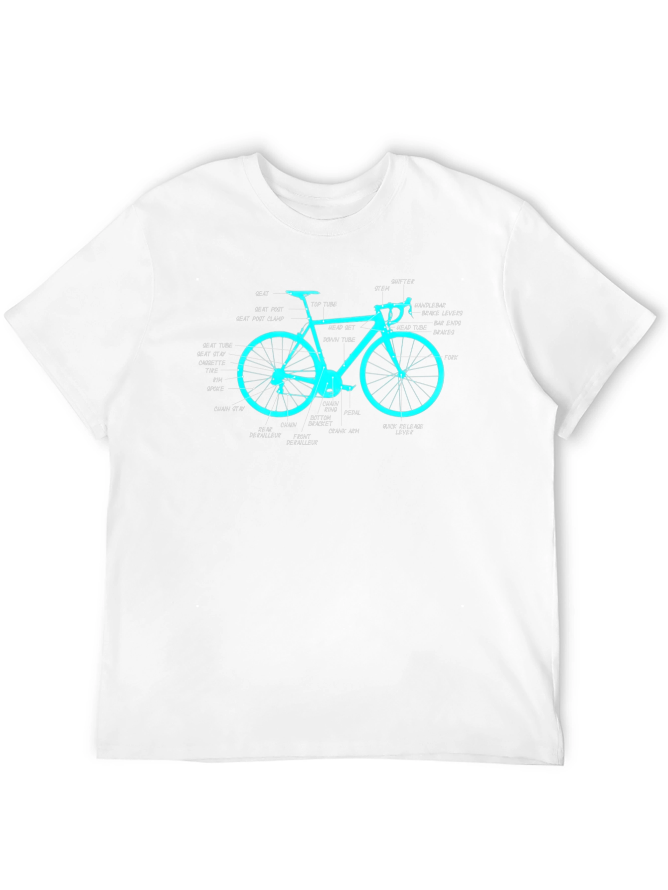 Anatomical Bicycle T-Shirt - Cycling Diagram Tee