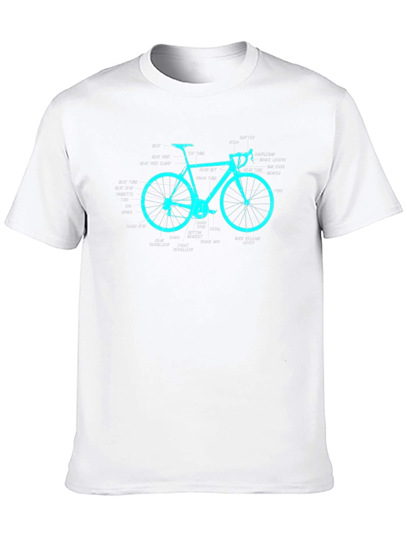 Anatomical Bicycle T-Shirt - Cycling Diagram Tee