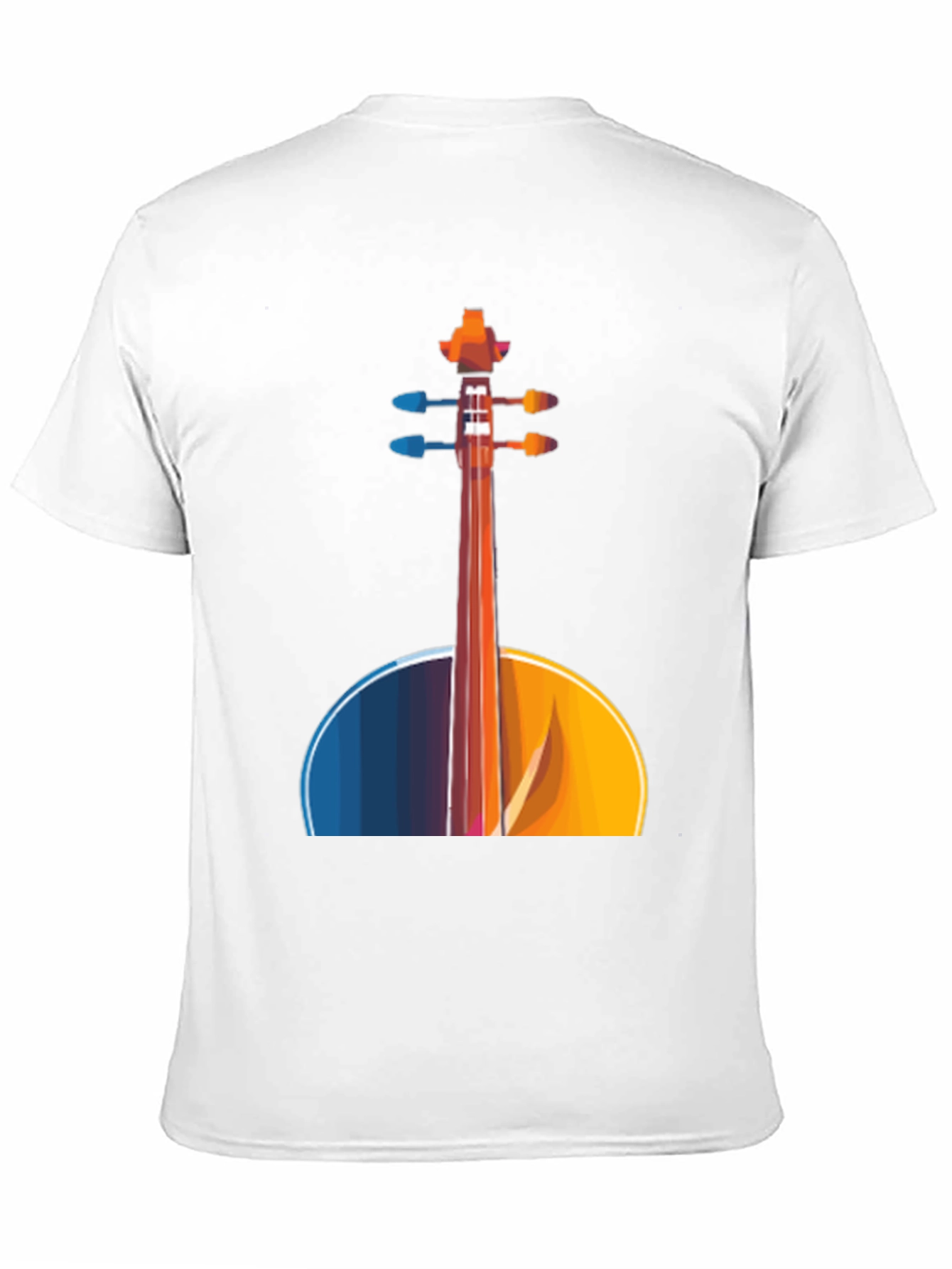 Abstract Cello Graphic Tee - Black Musical Shirt