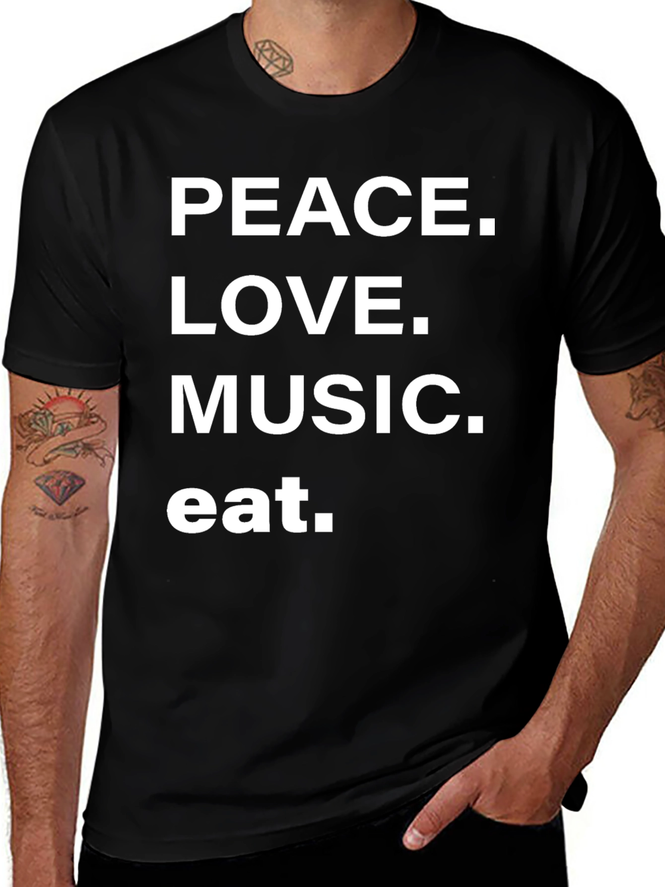 Peace Love Music Eat T-Shirt