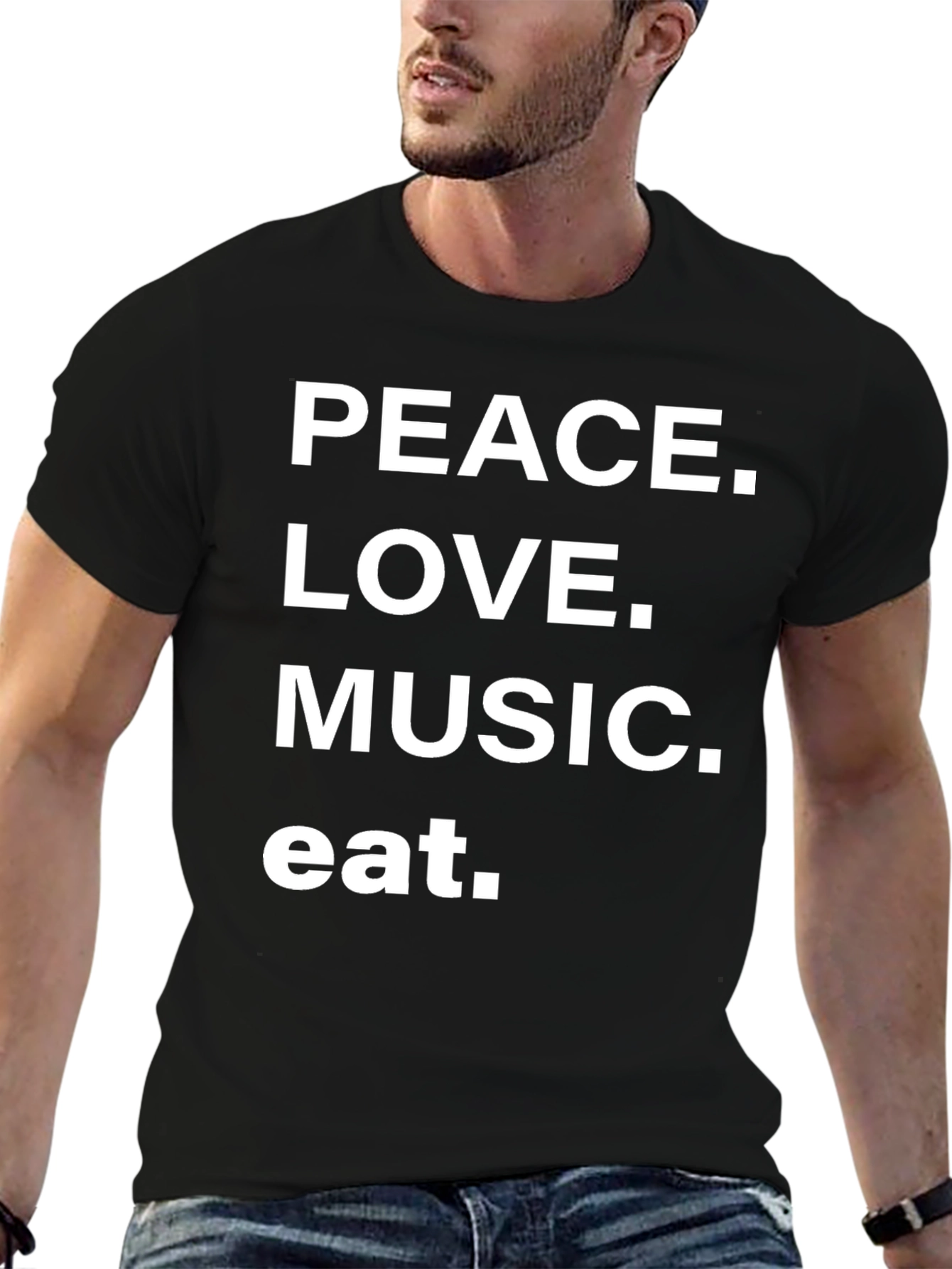 Peace Love Music Eat T-Shirt