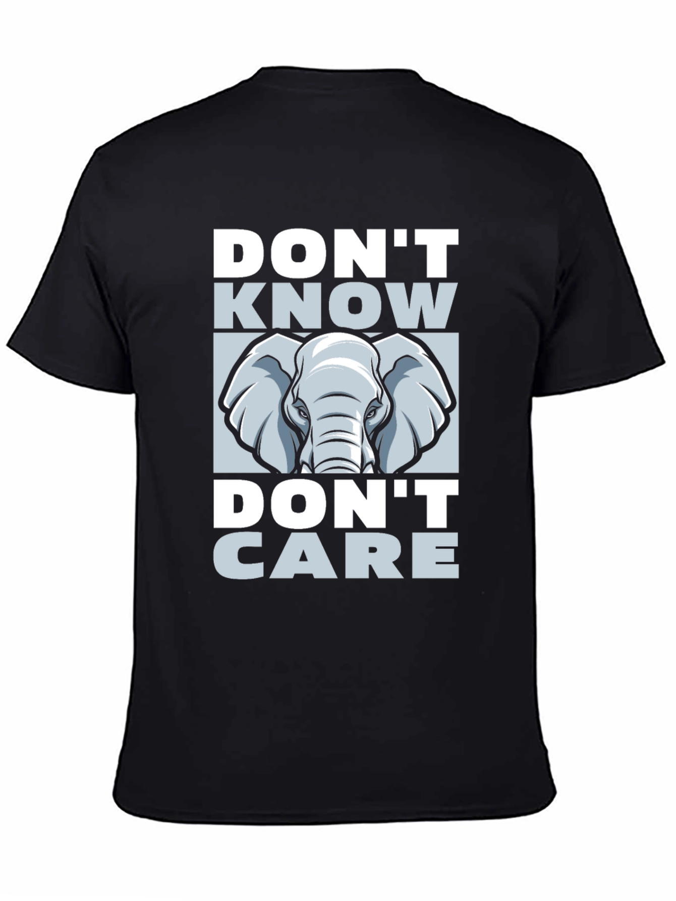 Dont Know Dont Care Elephant Graphic Tee