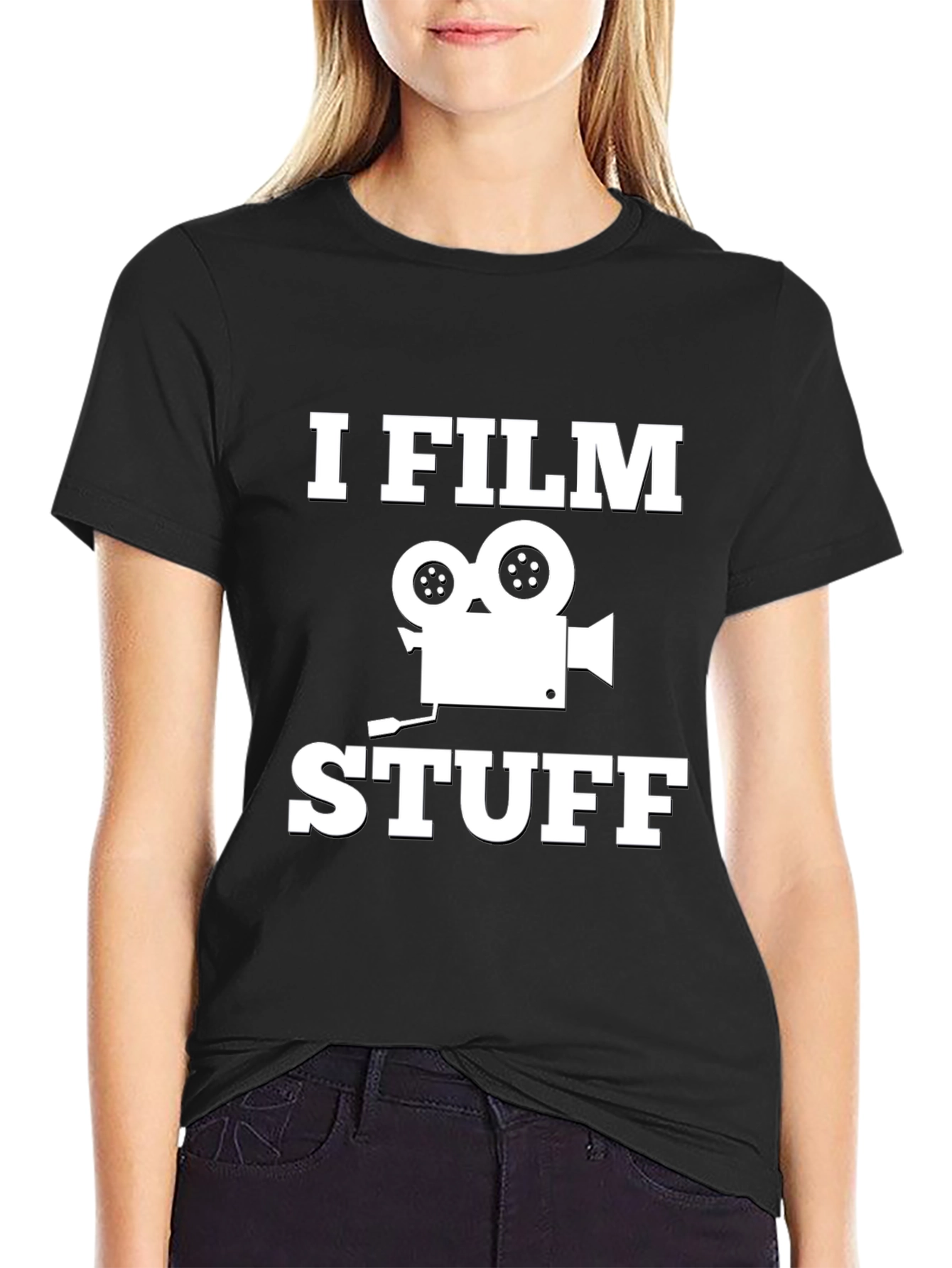 I Film Stuff Black Crewneck T-Shirt