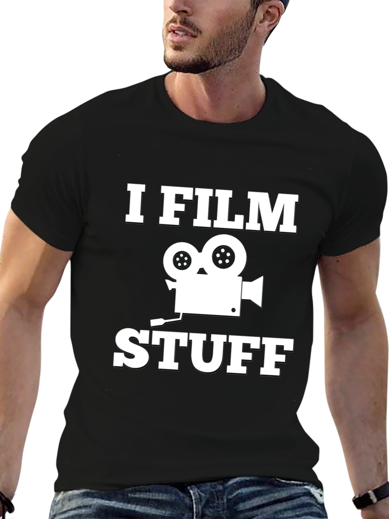 I Film Stuff Black Crewneck T-Shirt