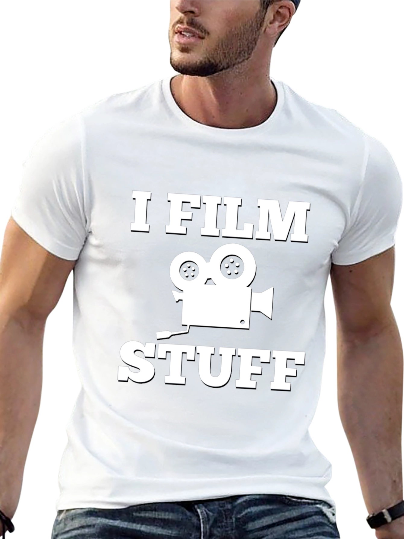 I Film Stuff Black Crewneck T-Shirt