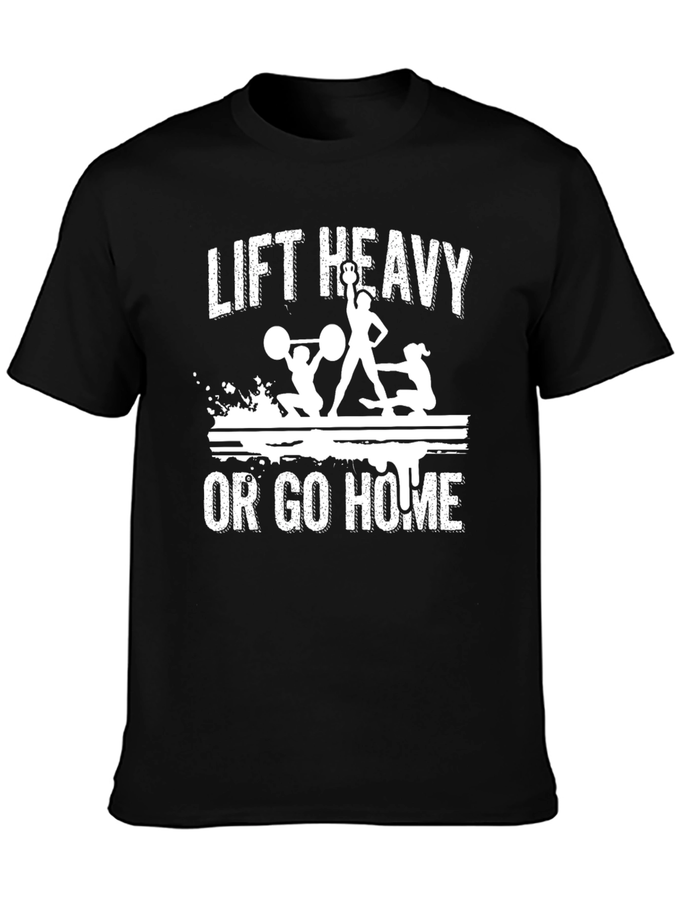 Lift Heavy or Go Home Black Graphic Tee