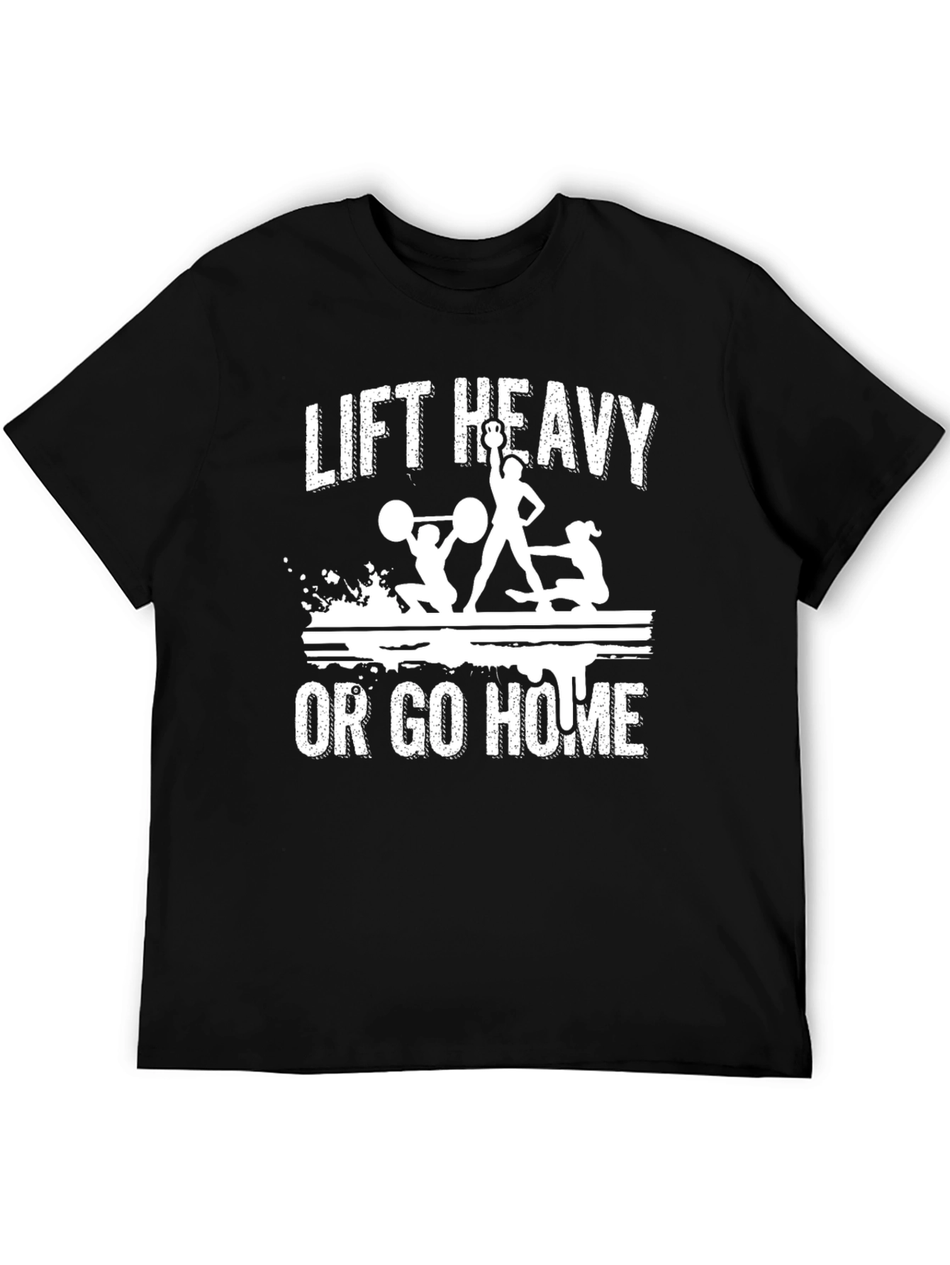 Lift Heavy or Go Home Black Graphic Tee