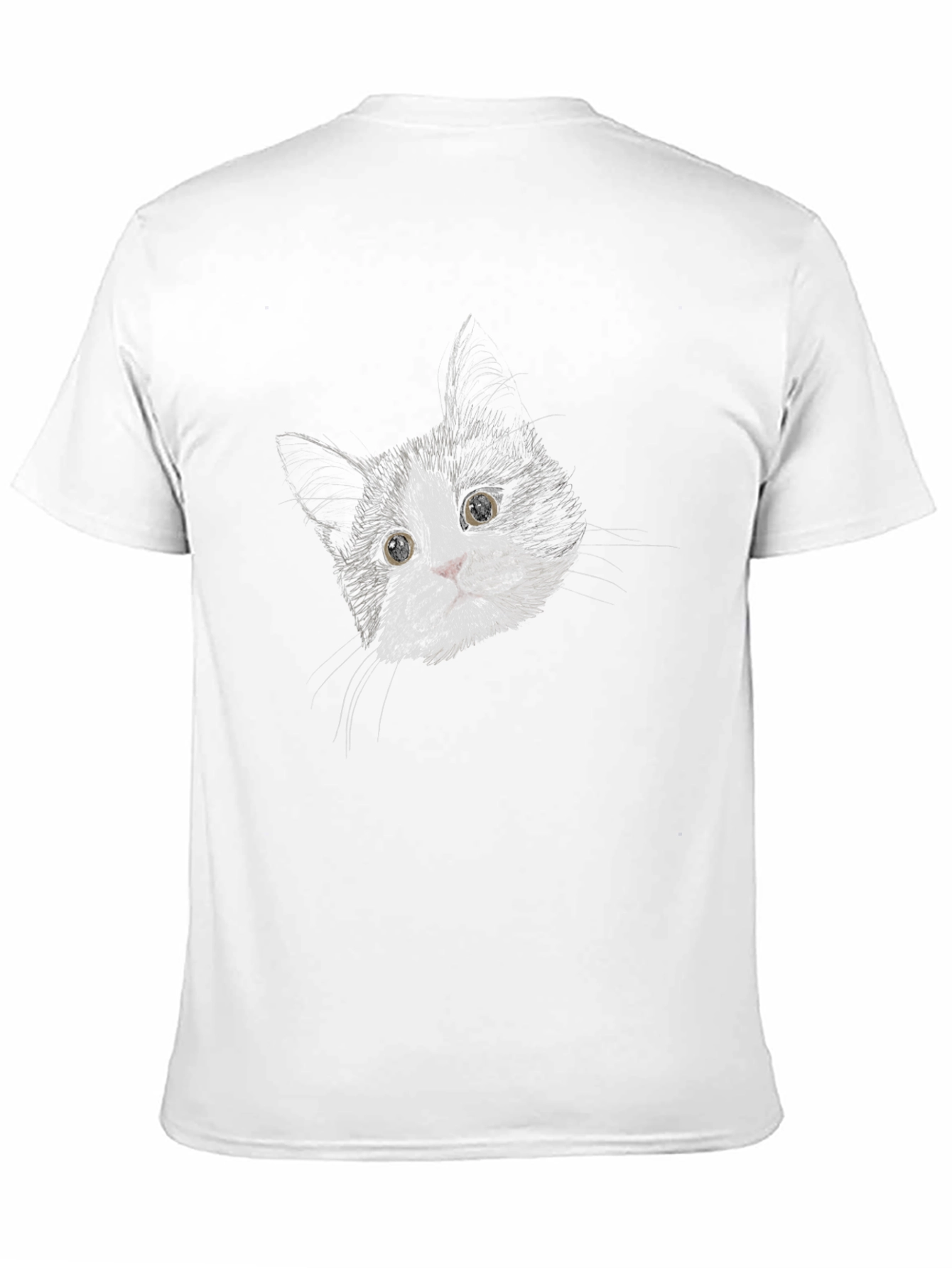 Black Cat Portrait Graphic T-Shirt