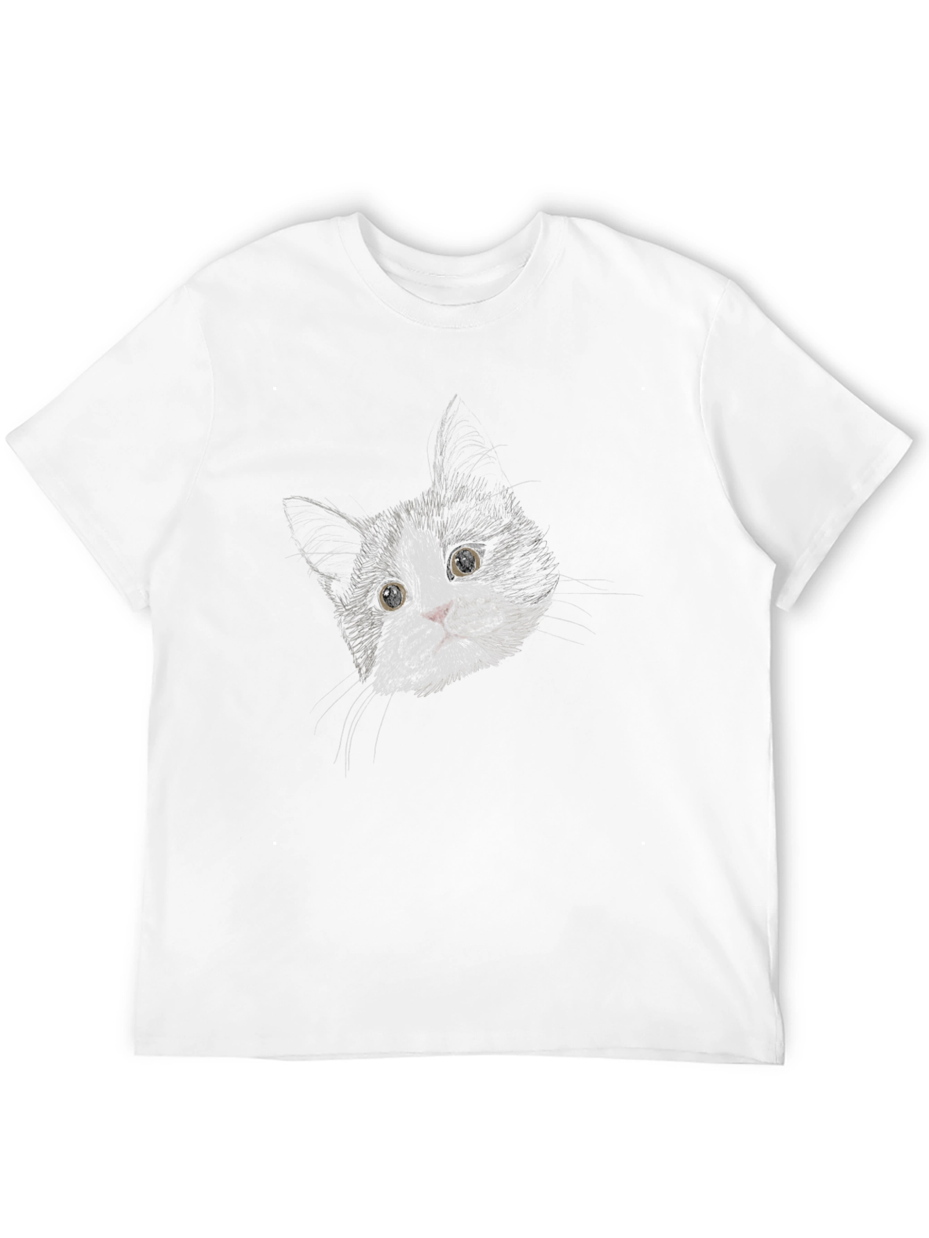 Black Cat Portrait Graphic T-Shirt
