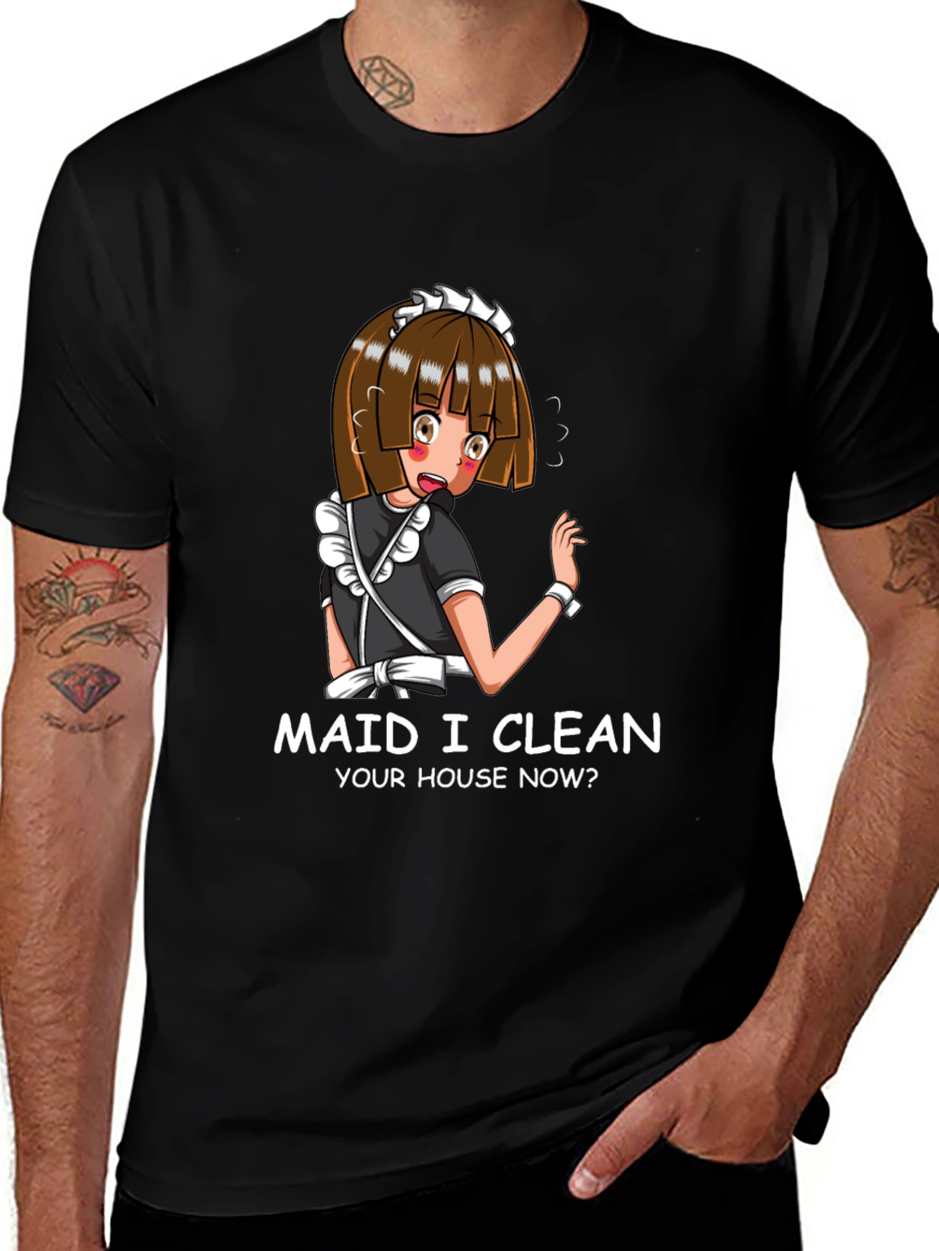 Anime Maid Graphic T-Shirt