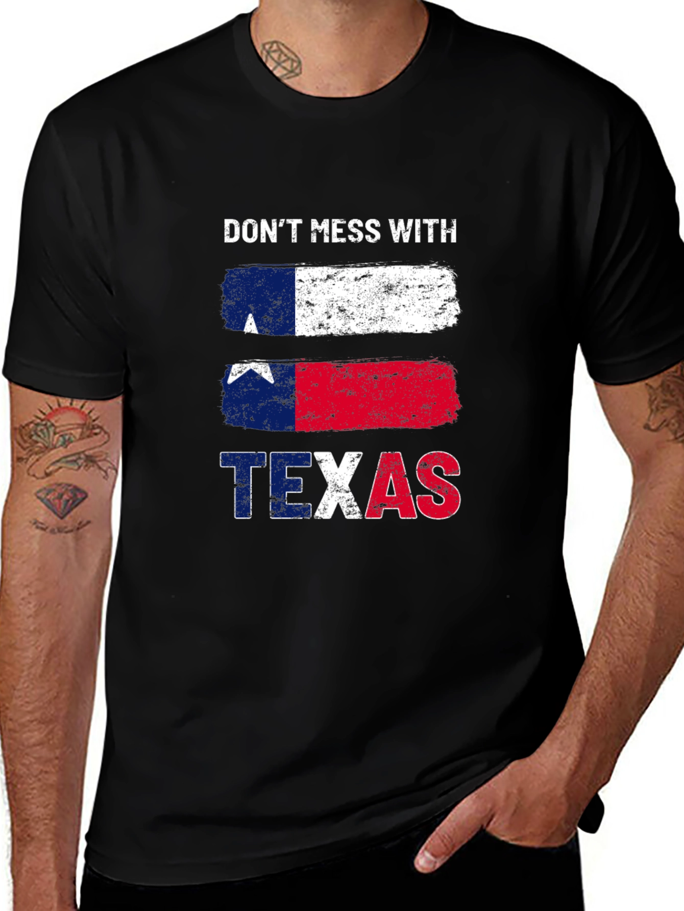 Dont Mess with Texas T-Shirt Black Cotton