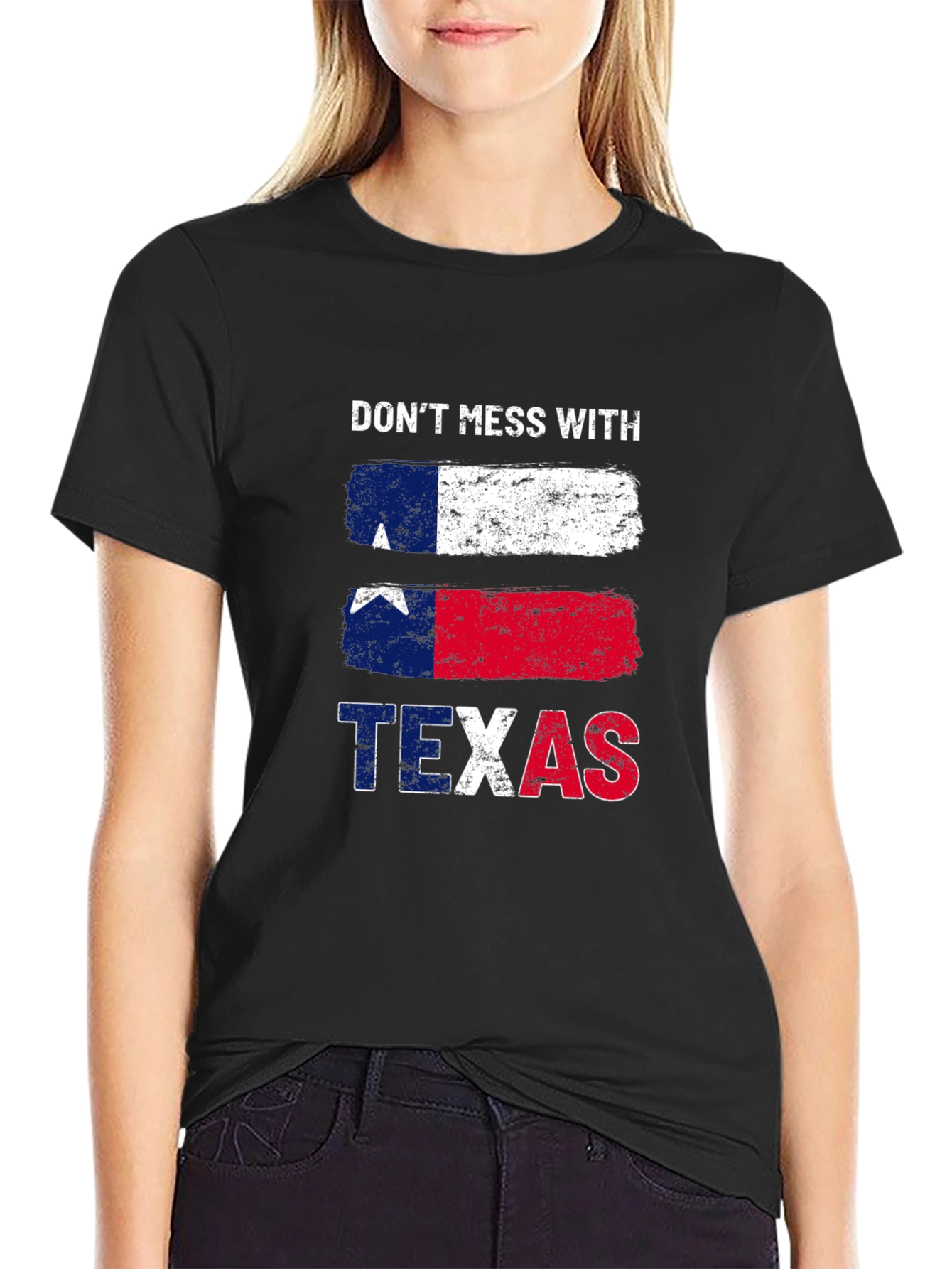 Dont Mess with Texas T-Shirt Black Cotton