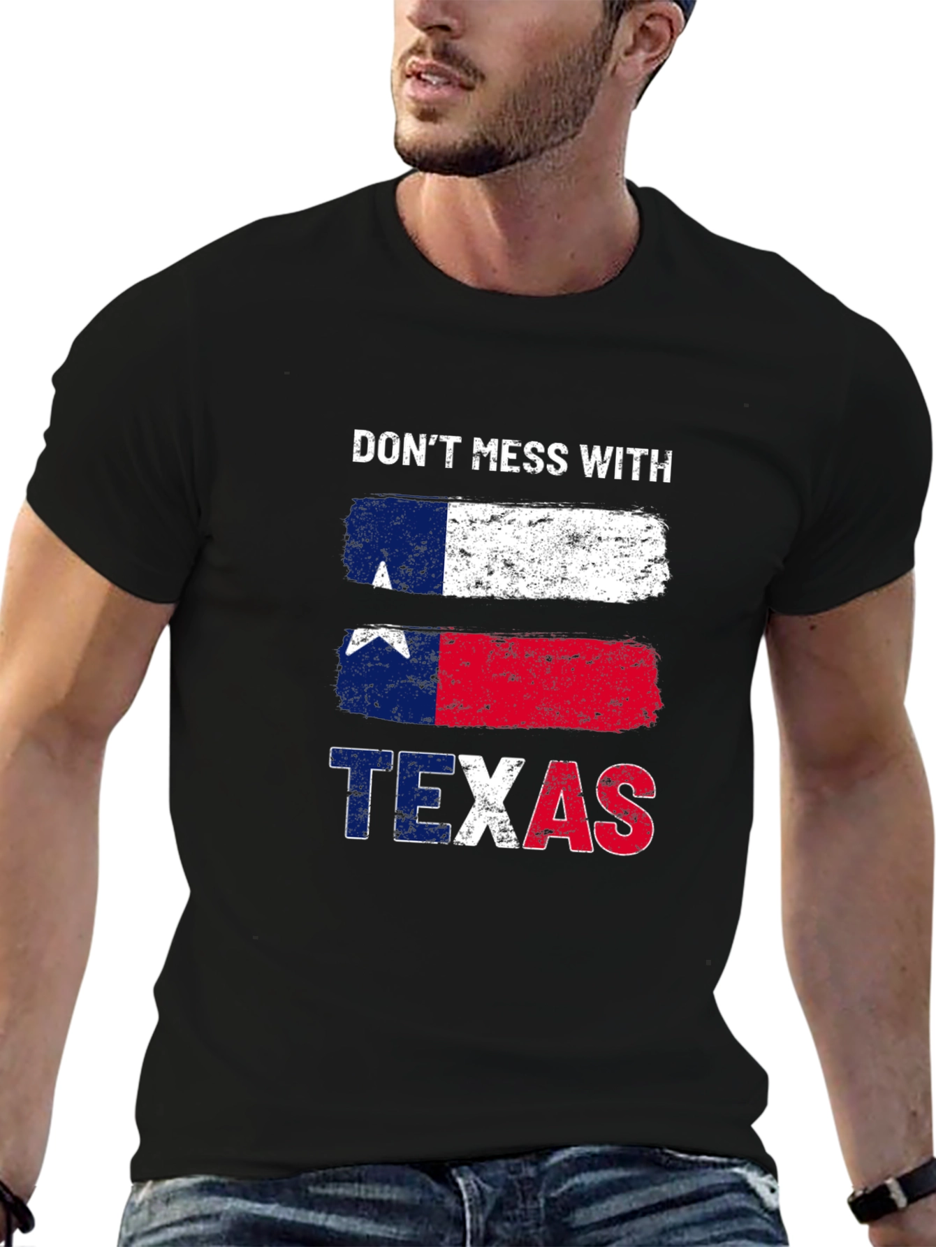 Dont Mess with Texas T-Shirt Black Cotton