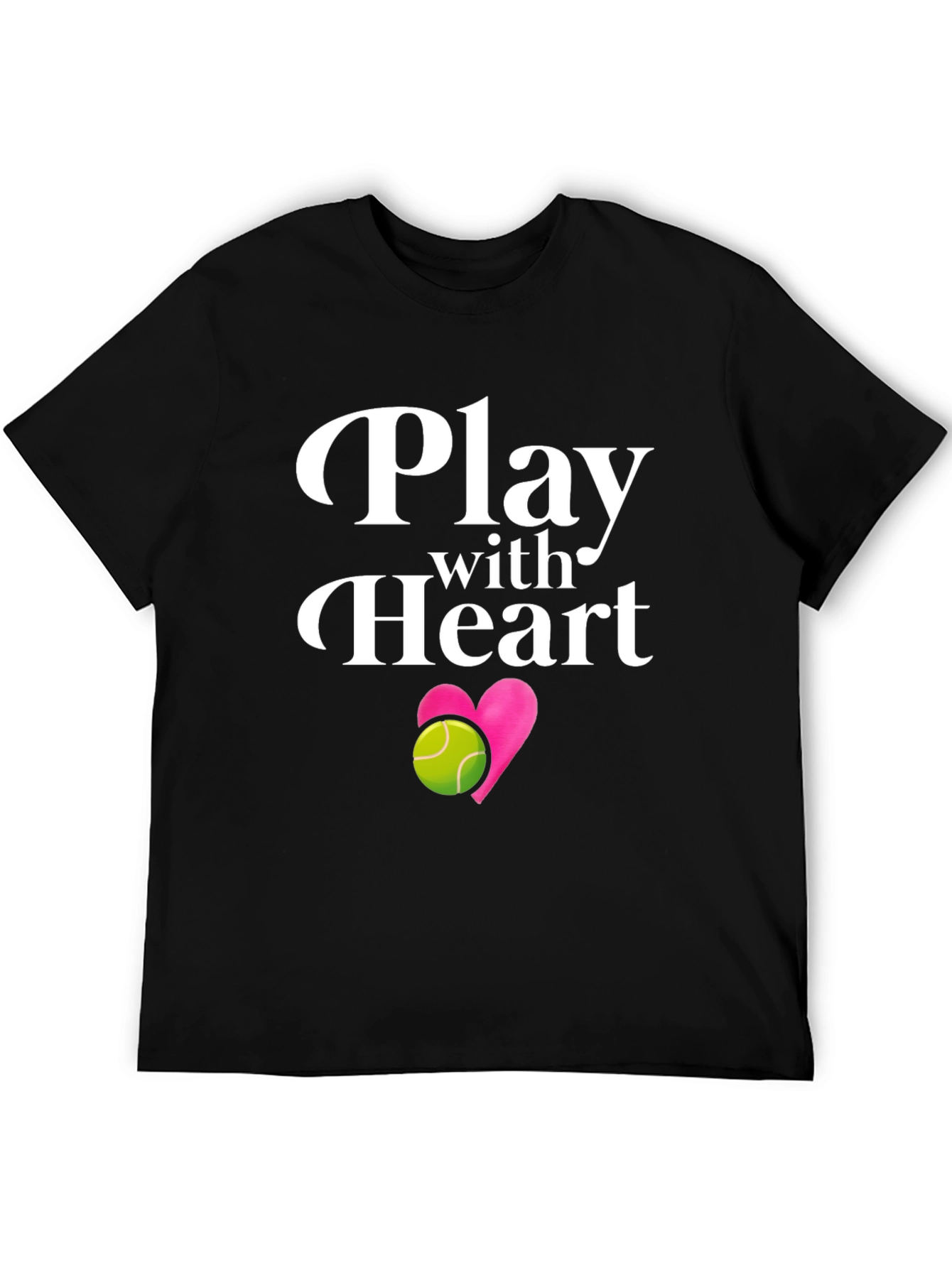 Play with Heart Black Graphic Tee