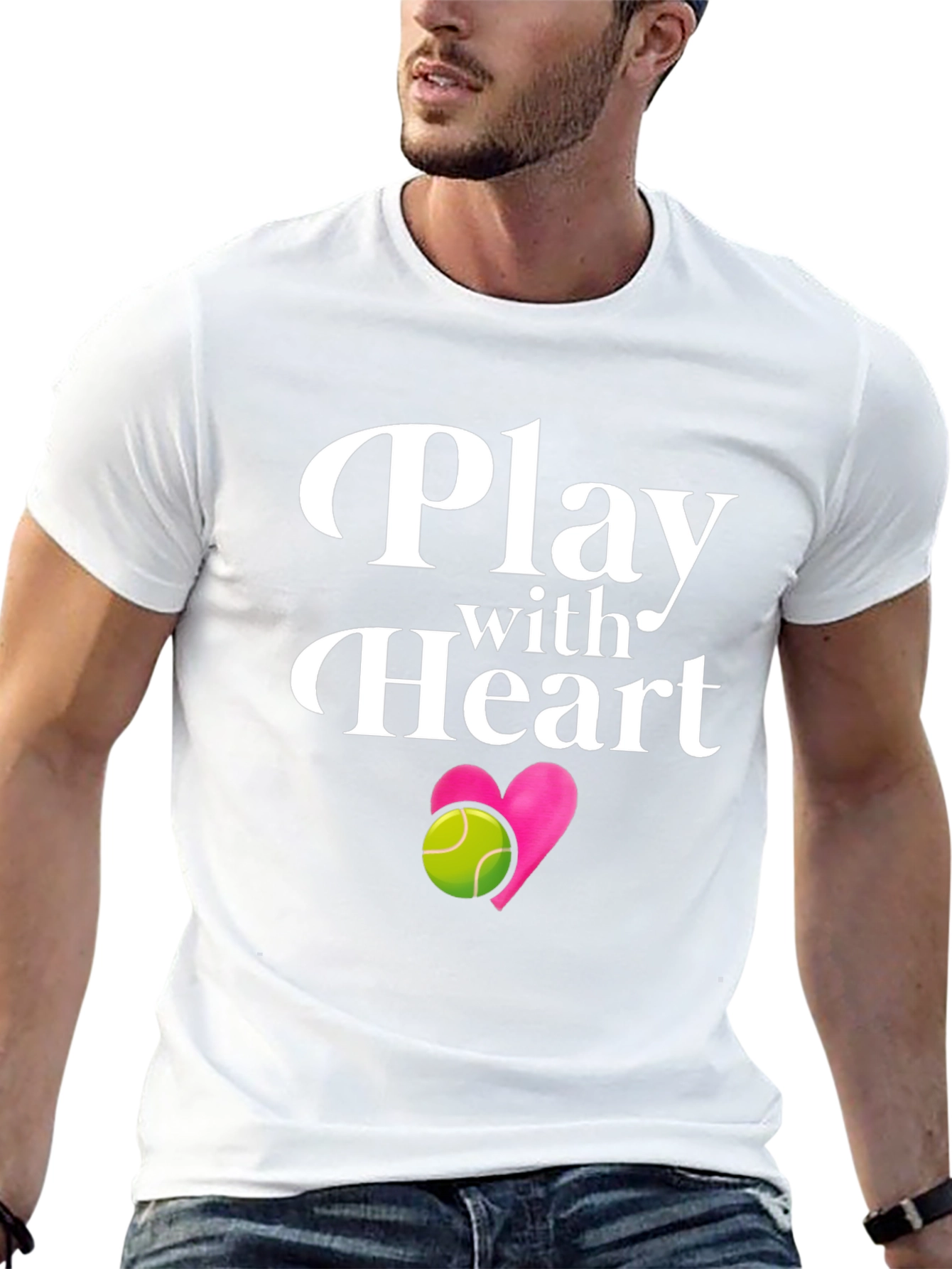 Play with Heart Black Graphic Tee