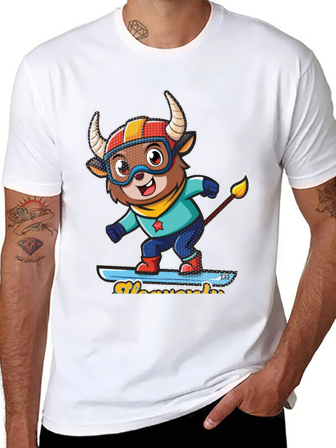 Funny Bull Skateboard T-Shirt