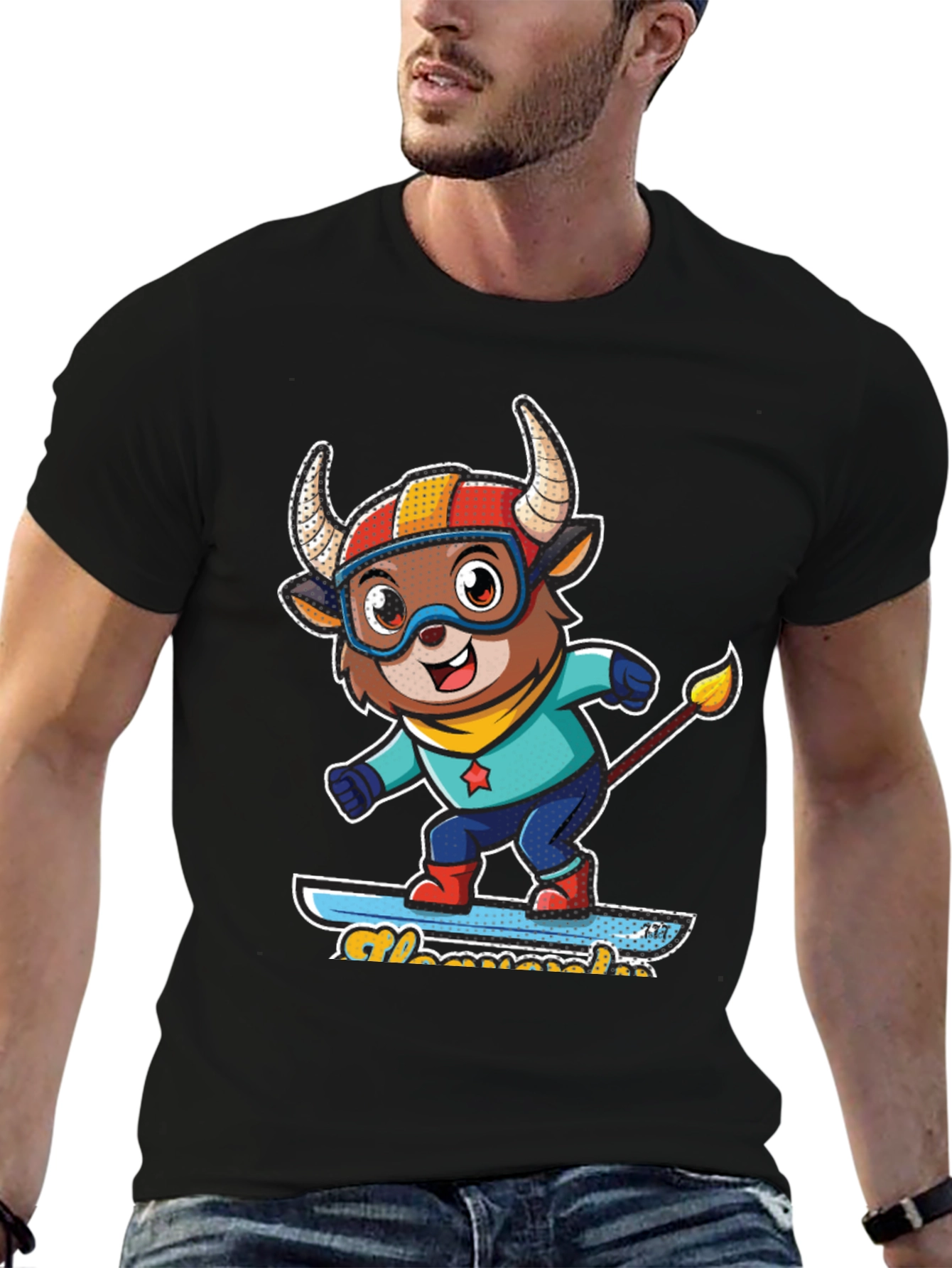 Funny Bull Skateboard T-Shirt