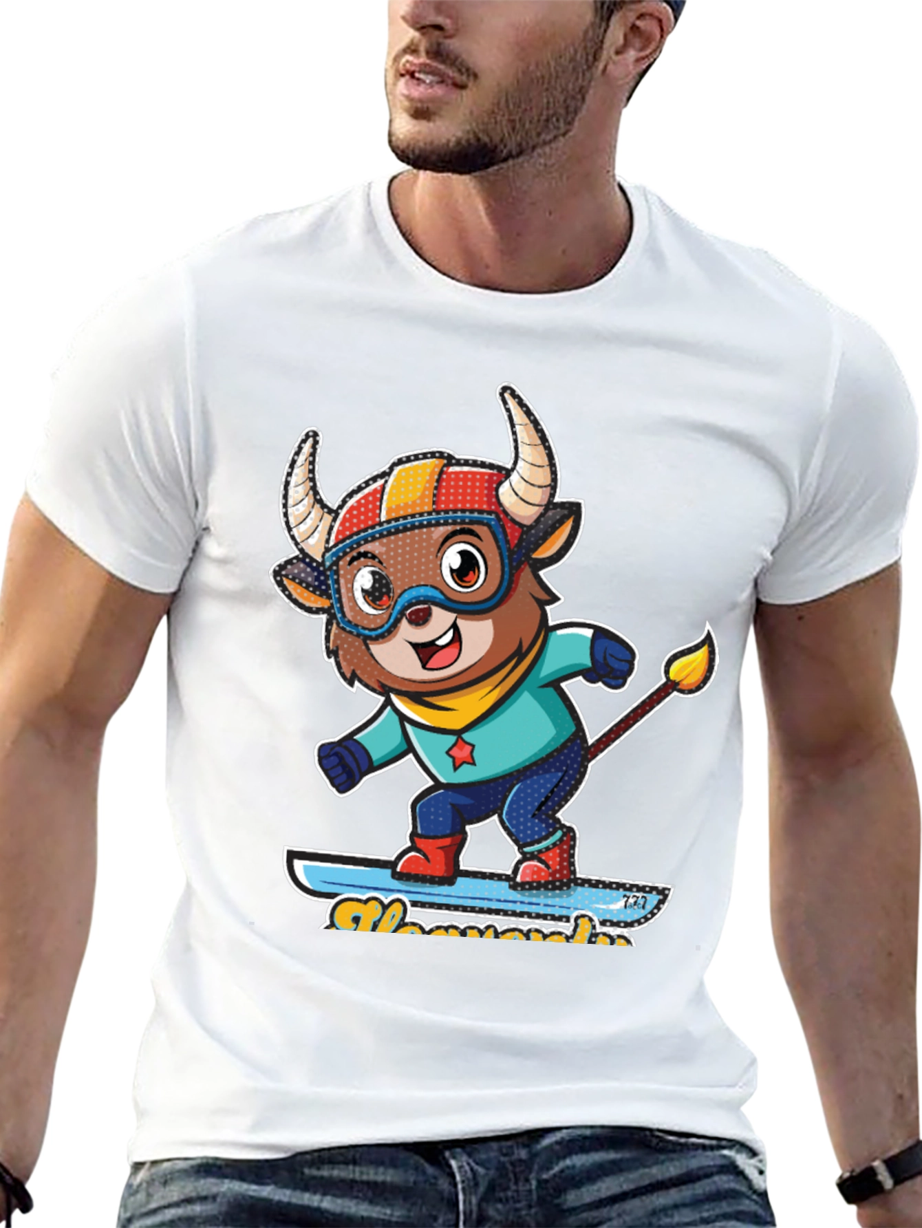 Funny Bull Skateboard T-Shirt