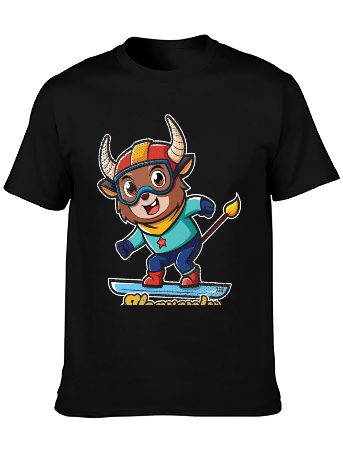 Funny Bull Skateboard T-Shirt