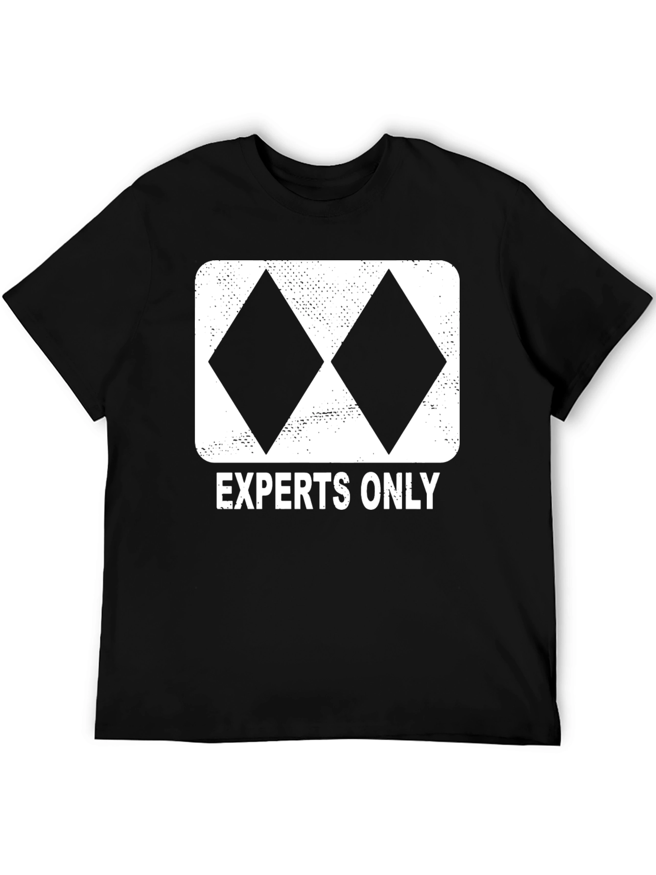 Experts Only Skiing Black T-Shirt