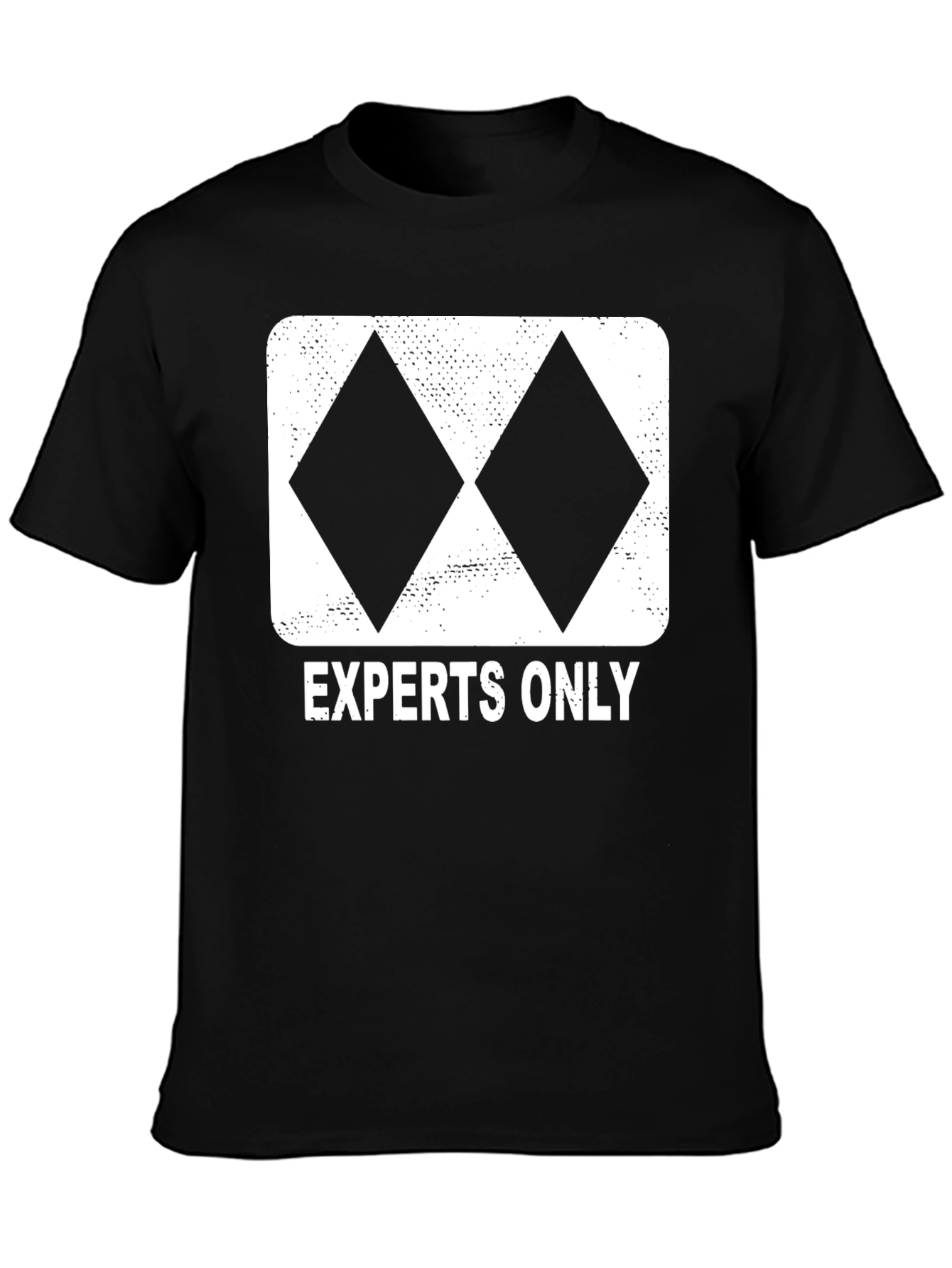 Experts Only Skiing Black T-Shirt