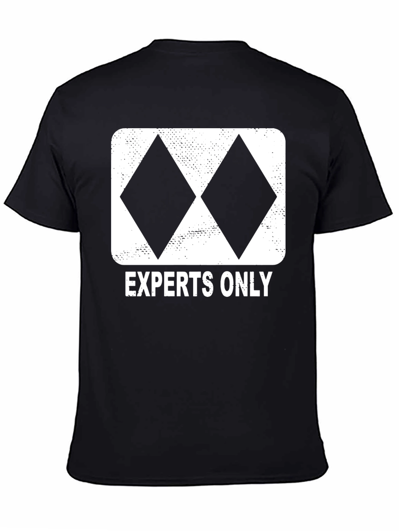 Experts Only Skiing Black T-Shirt