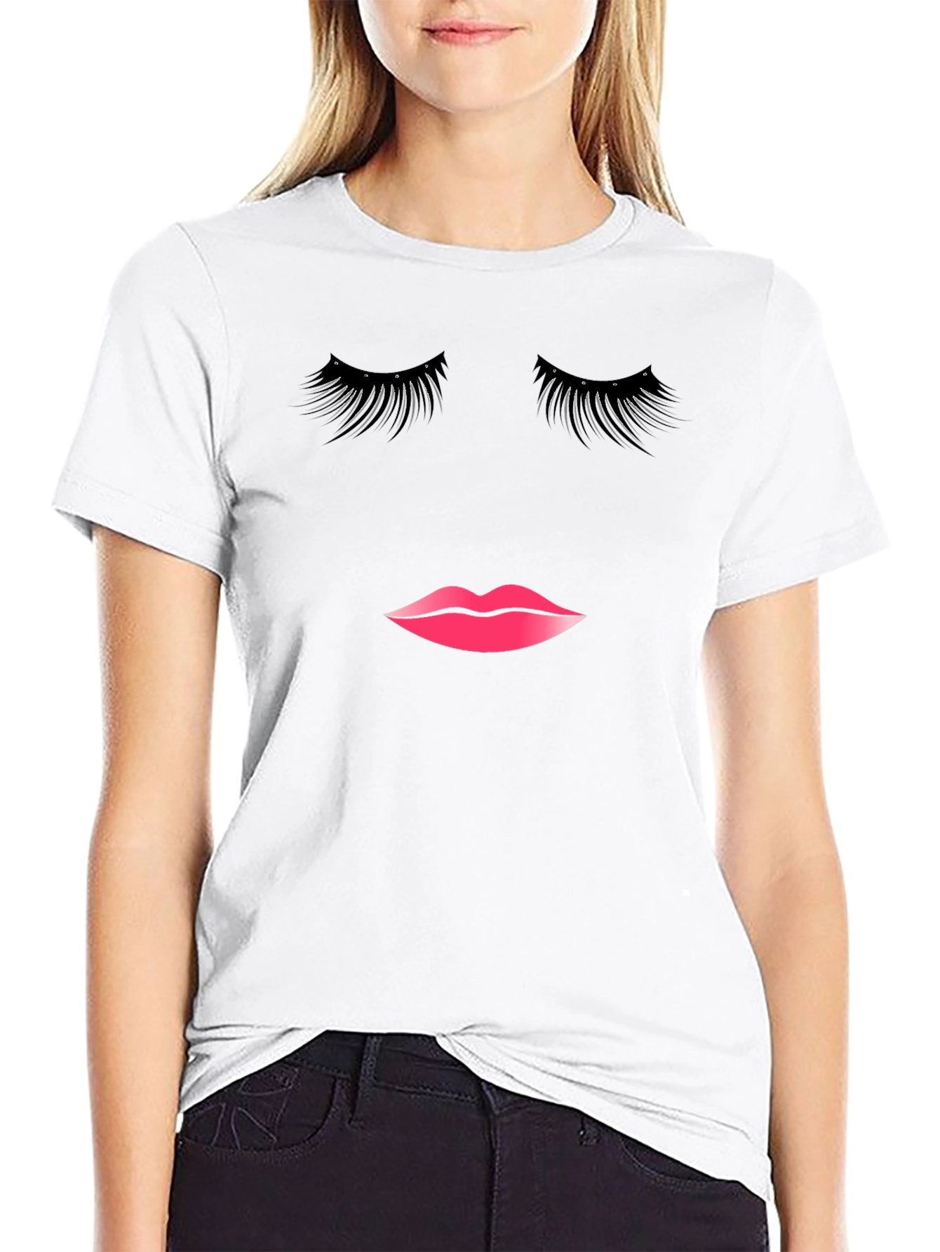 Eyelashes & Lips Graphic T-Shirt