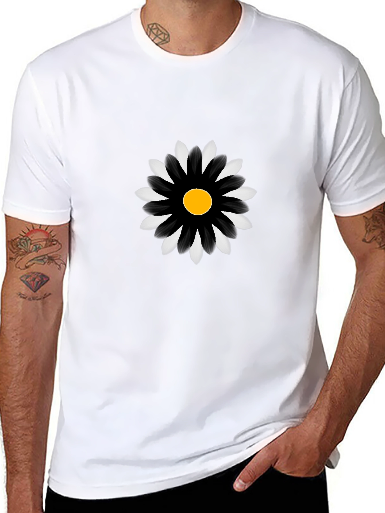 Black Daisy Graphic Tee