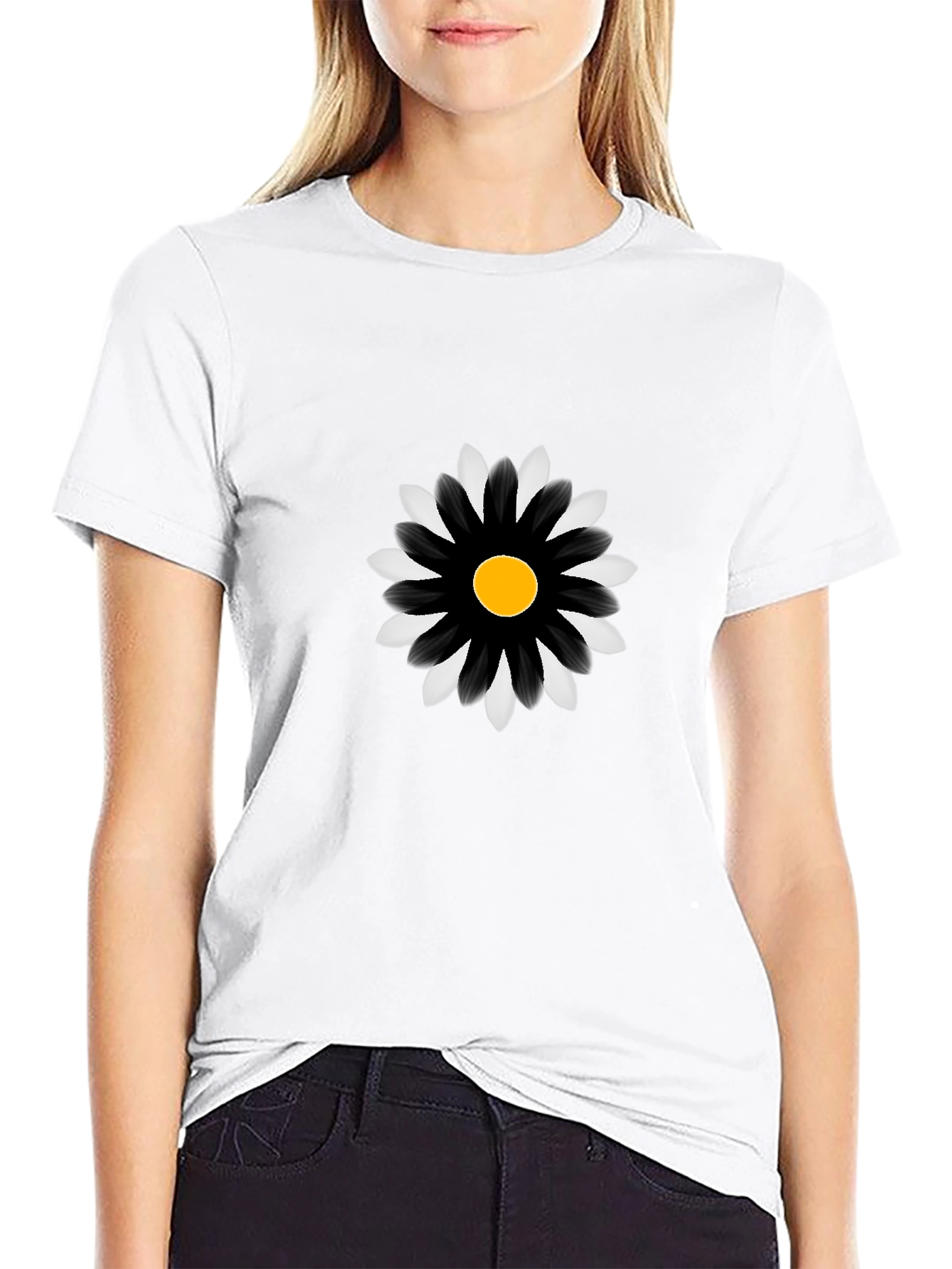 Black Daisy Graphic Tee