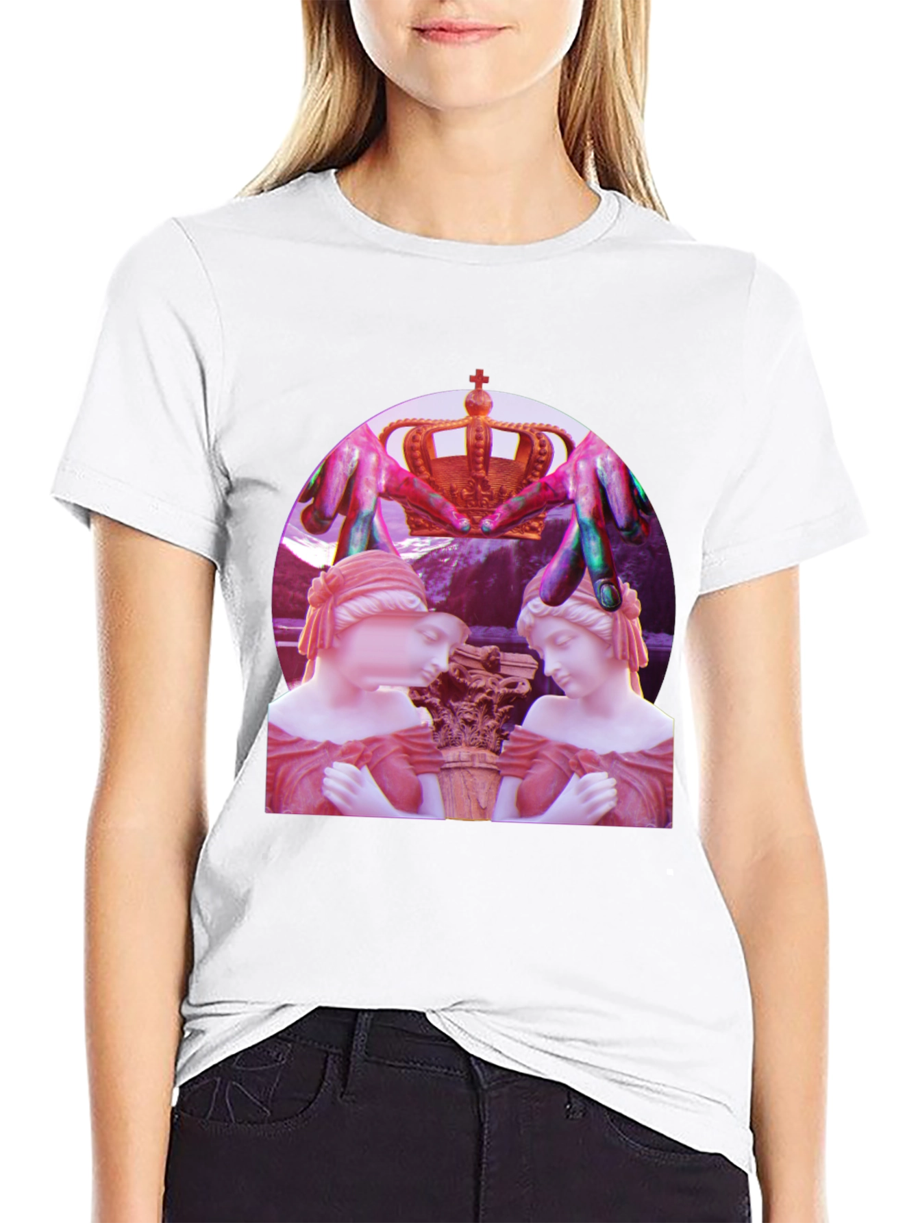 Artistic Statue Graphic Tee - Unique Design