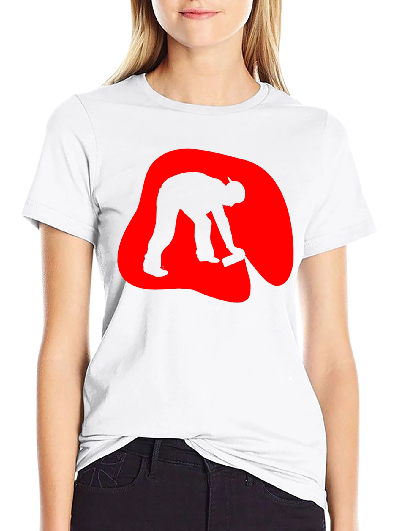 Curling Silhouette Graphic T-Shirt