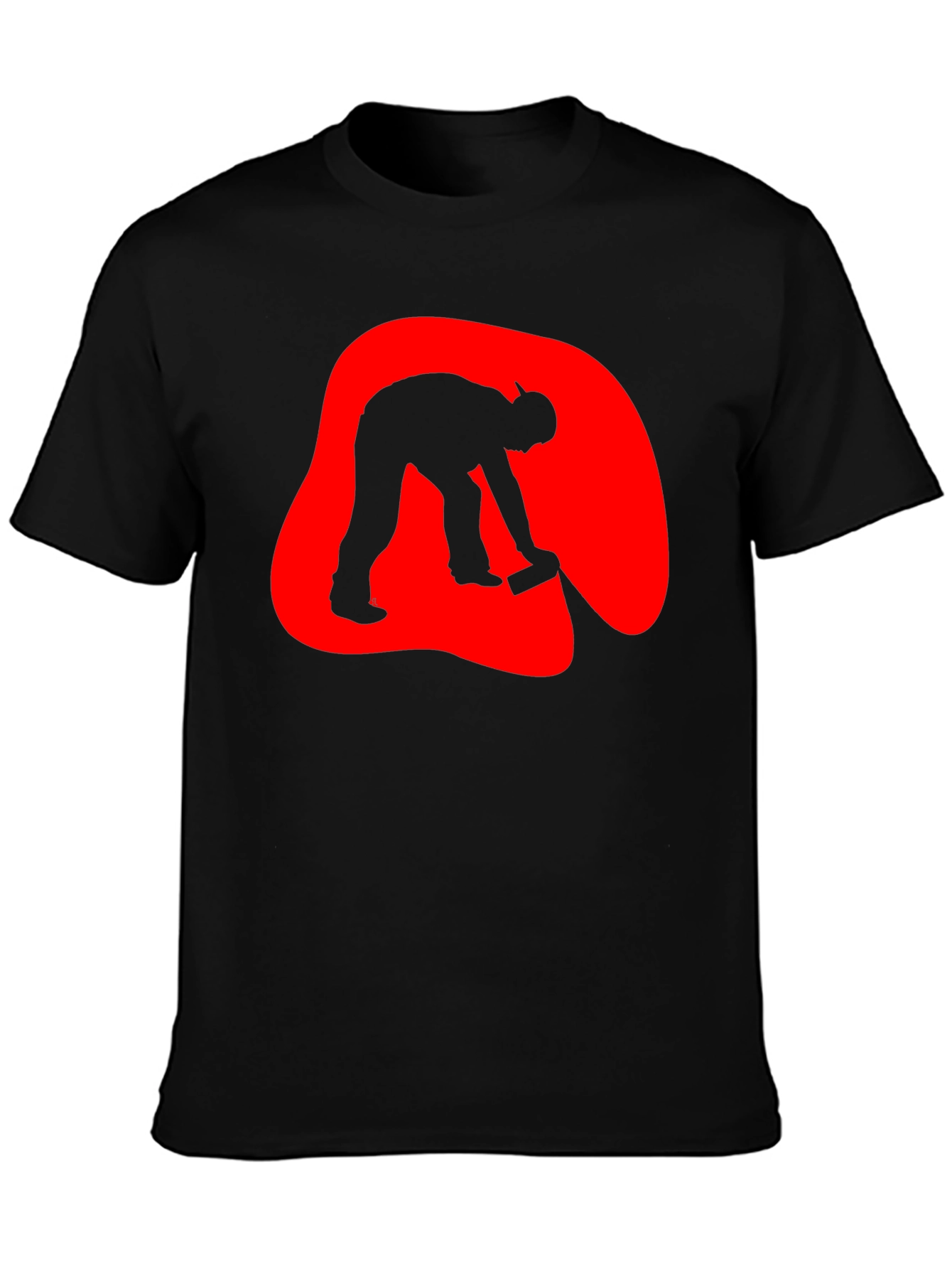 Curling Silhouette Graphic T-Shirt