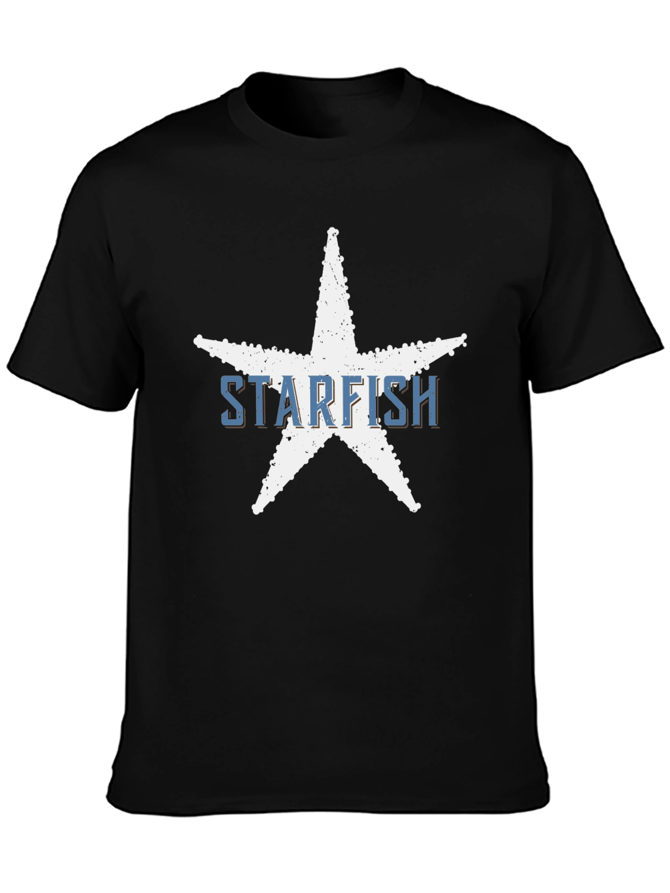Starfish Graphic Tee - Coastal Style Black T-Shirt