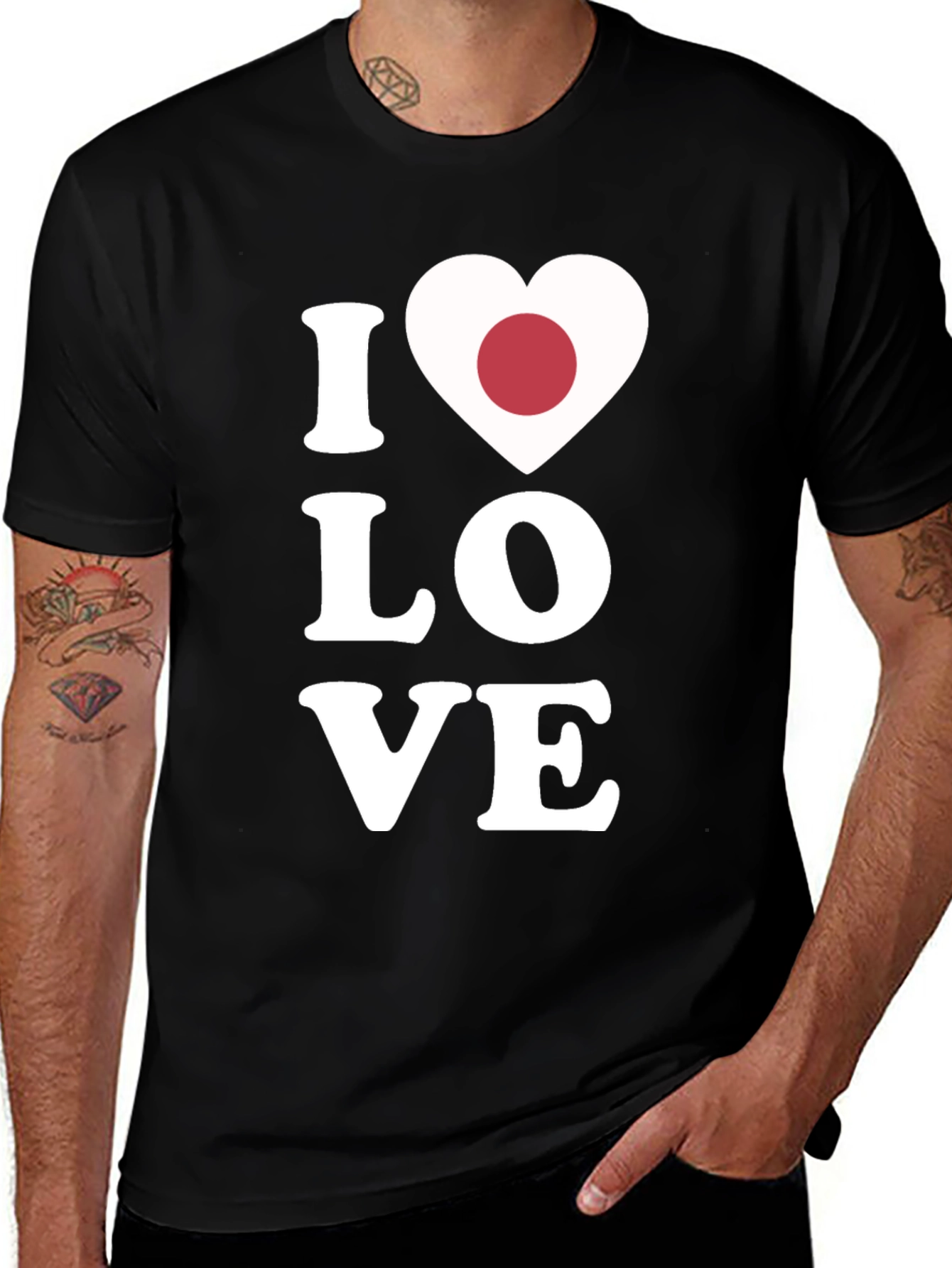 I Heart Japan T-Shirt - Black Cotton Tee