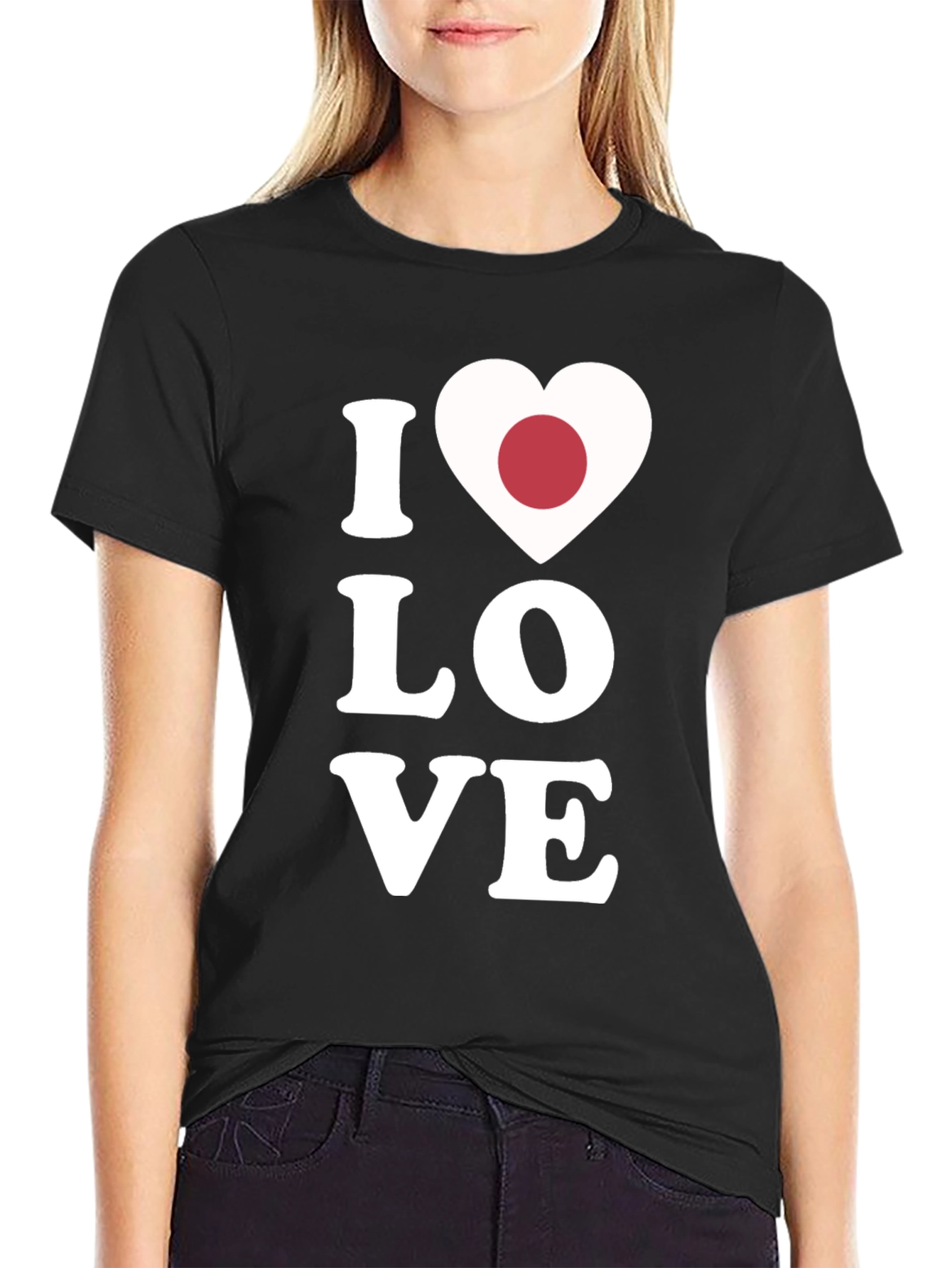 I Heart Japan T-Shirt - Black Cotton Tee